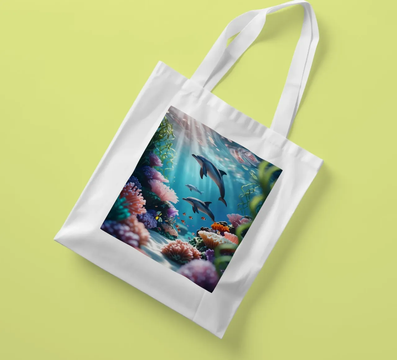 🪸🐬 Dolphins | Dance in the Light tote bag by Trinkets NL Design Studio
