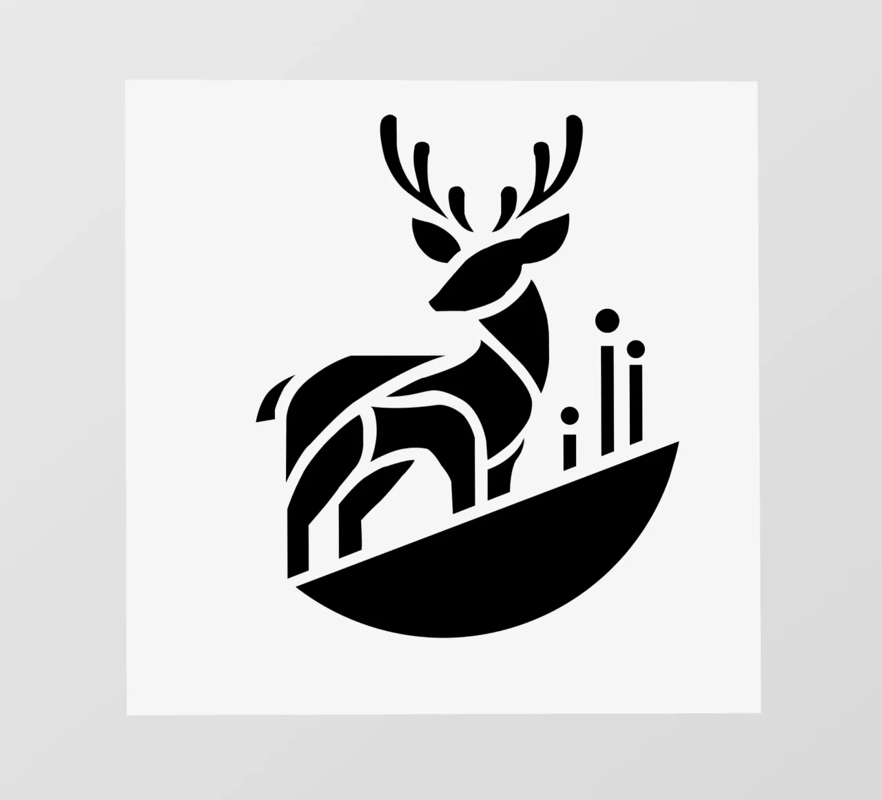 Silent Forest – Minimalist Deer pellicola backlit da Sivaro