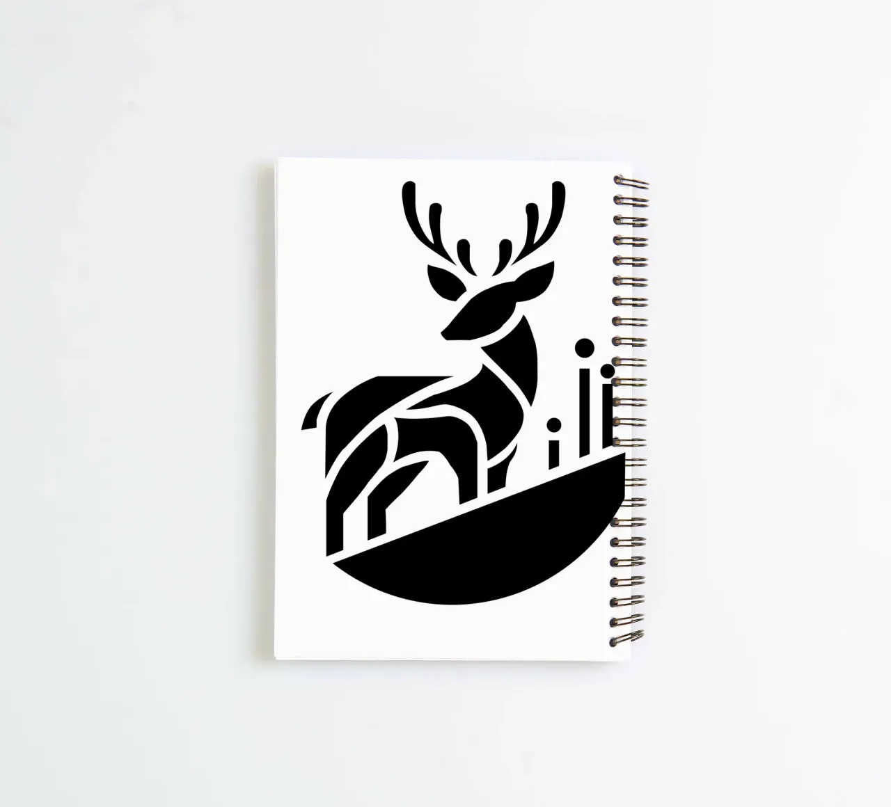 Silent Forest – Minimalist Deer spiral notebook by Sivaro