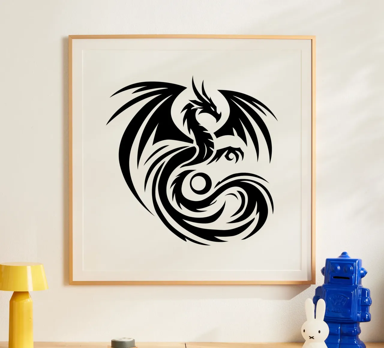 Dragon Essence – Modern Fantasy Art poster con telaio in alluminio da Sivaro