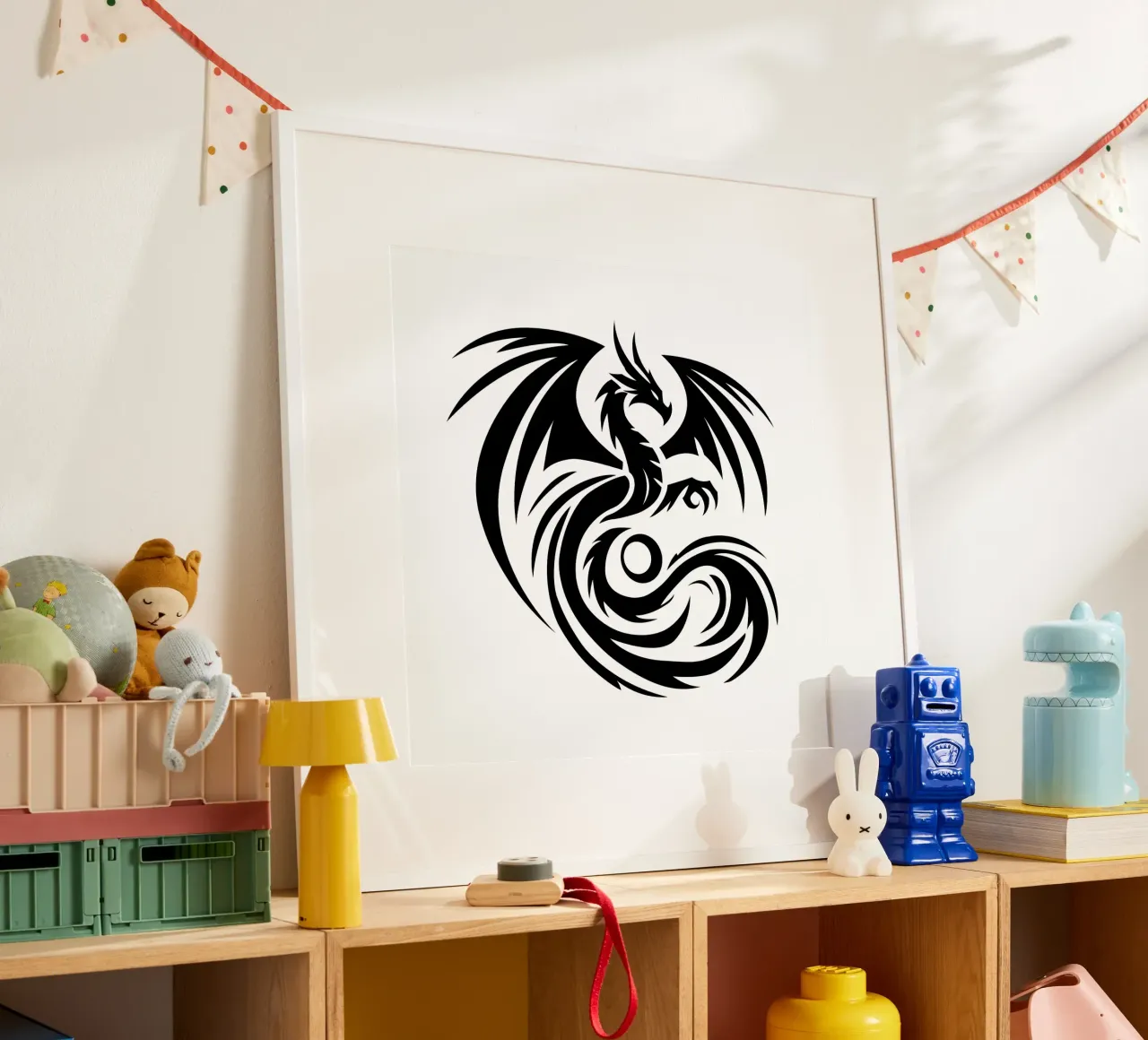 Dragon Essence – Modern Fantasy Art poster con telaio in alluminio da Sivaro
