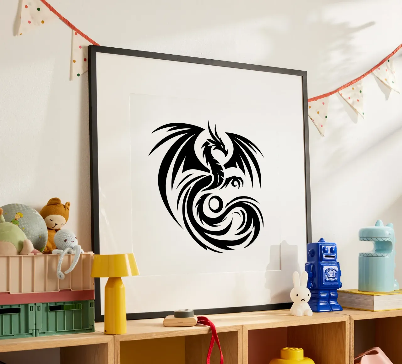 Dragon Essence – Modern Fantasy Art poster con telaio in alluminio da Sivaro