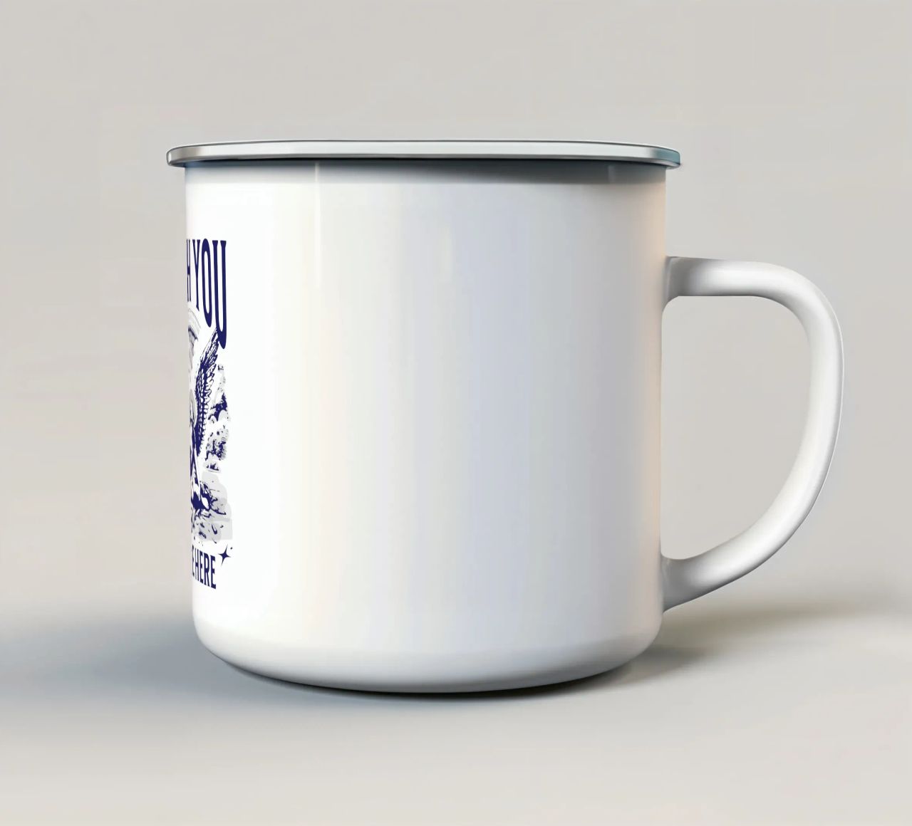 Vorrei che tu fossi qui tazza in smalto da Gunawan Rb