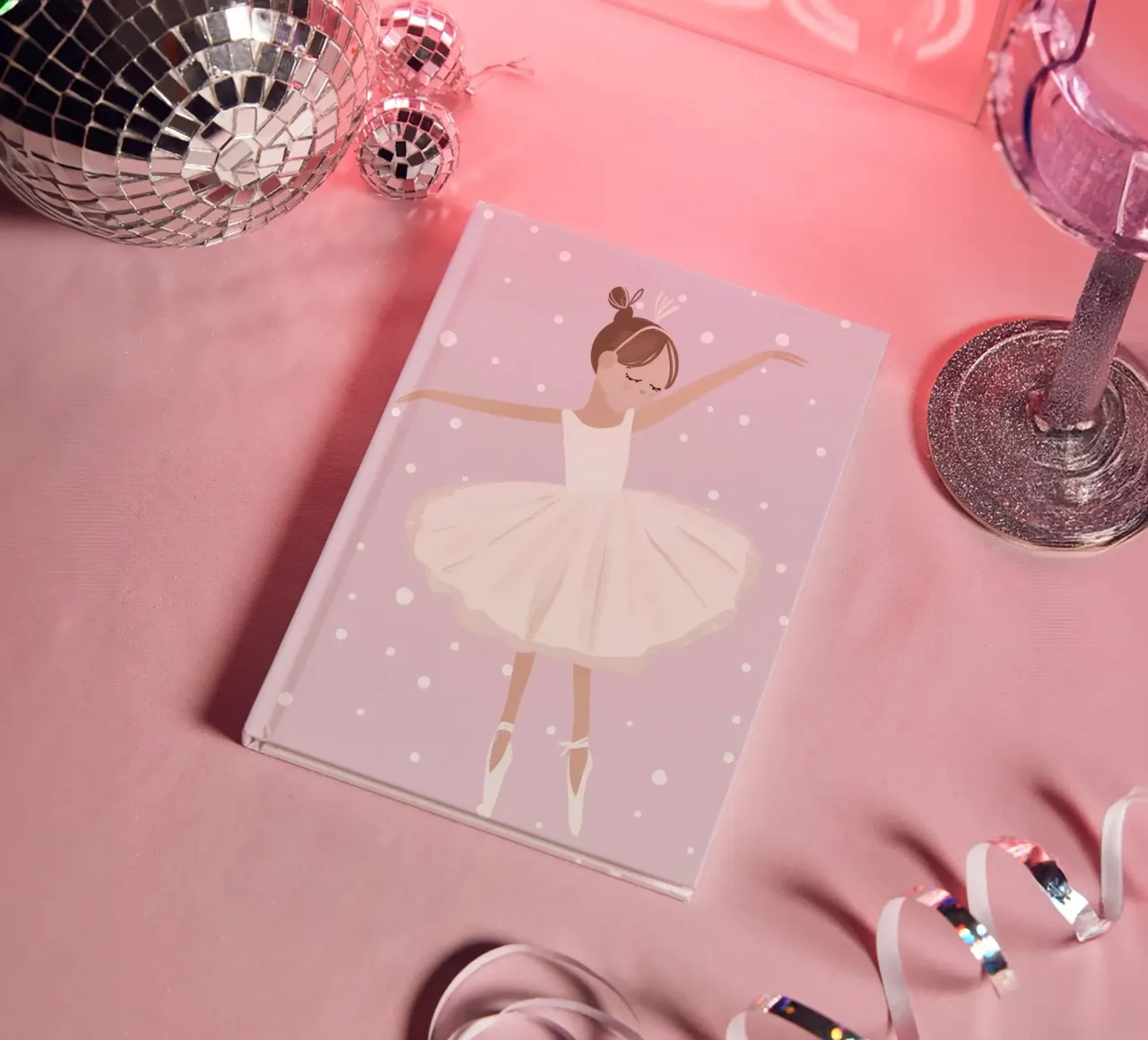 Ballerina Print notebook by Little Lola