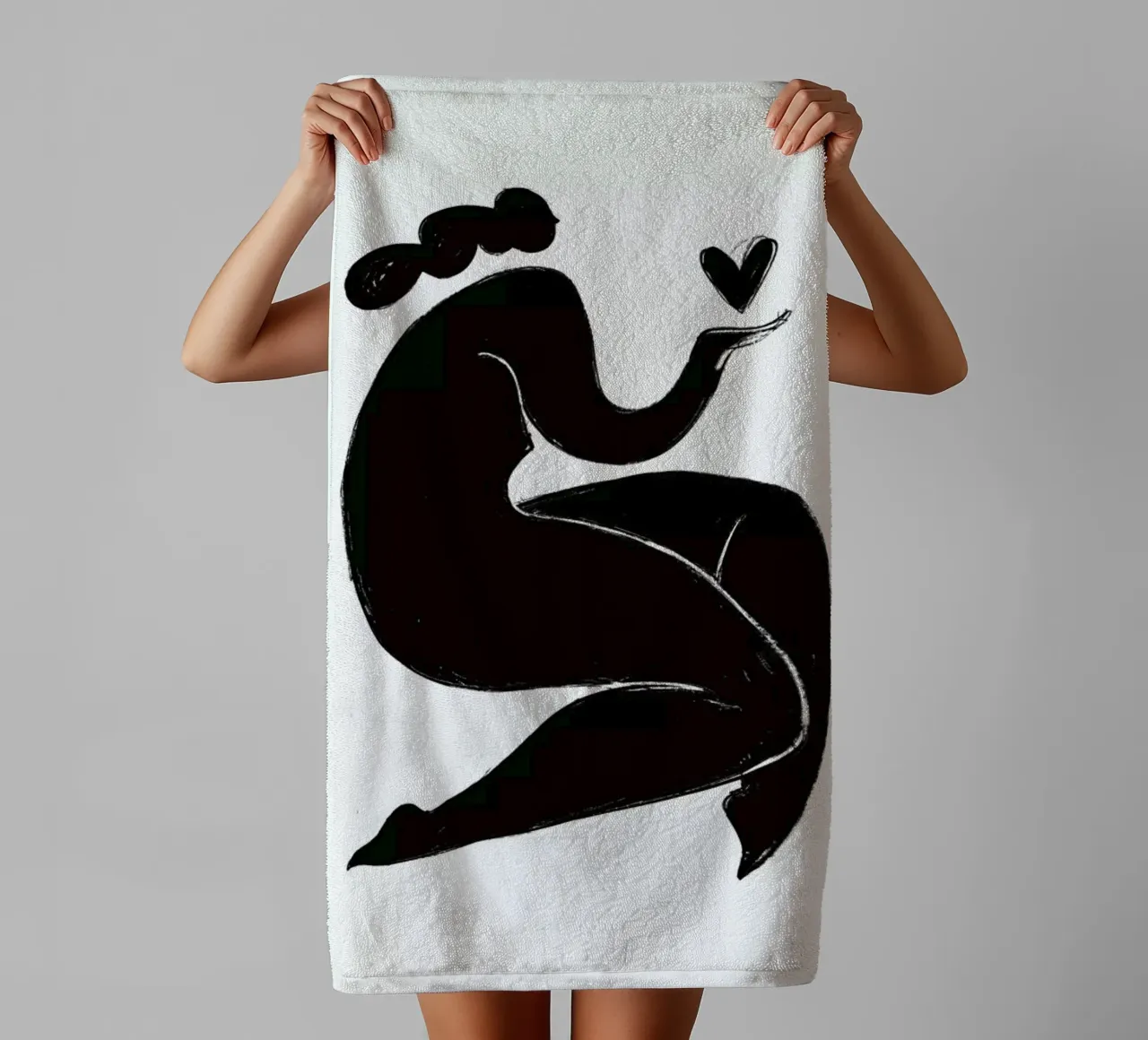 Handful of Love towel by Graphite