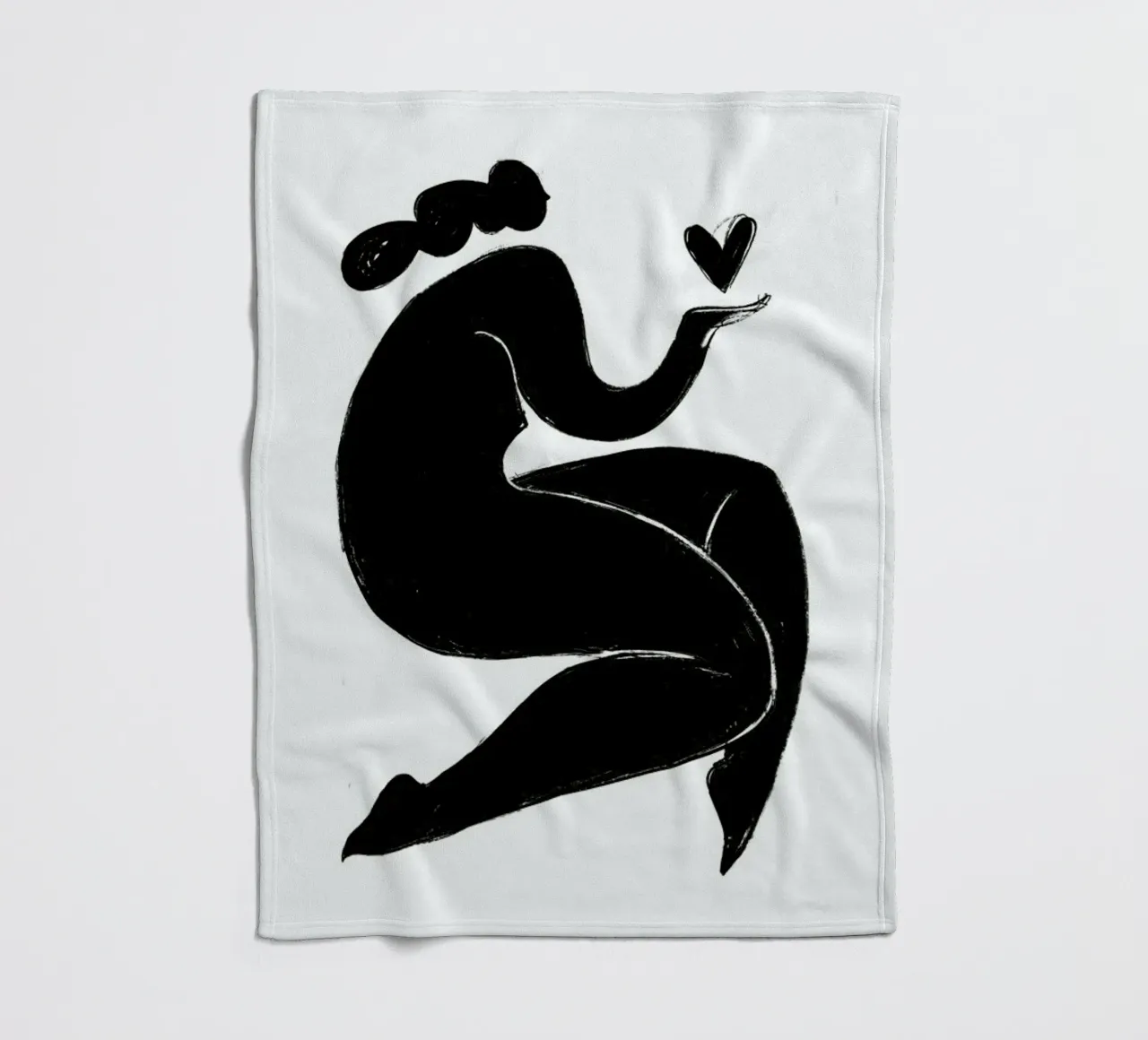 Handful of Love fleece blanket by Graphite