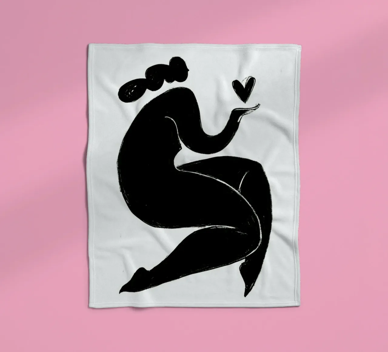 Handful of Love fleece blanket by Graphite
