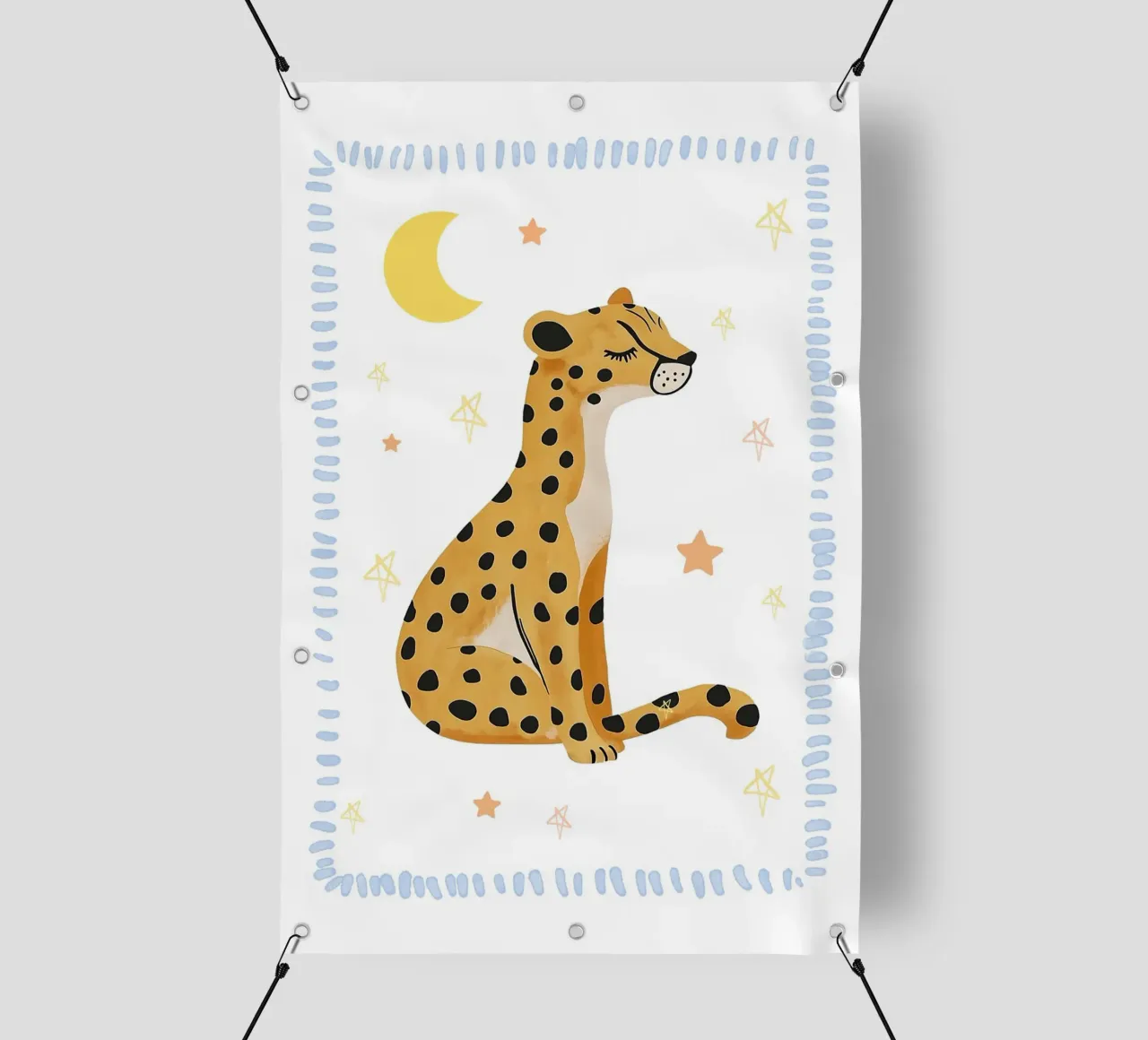 Imprimé guépard, imprimé boho, poster fantaisiste bâche pvc de Little Lola
