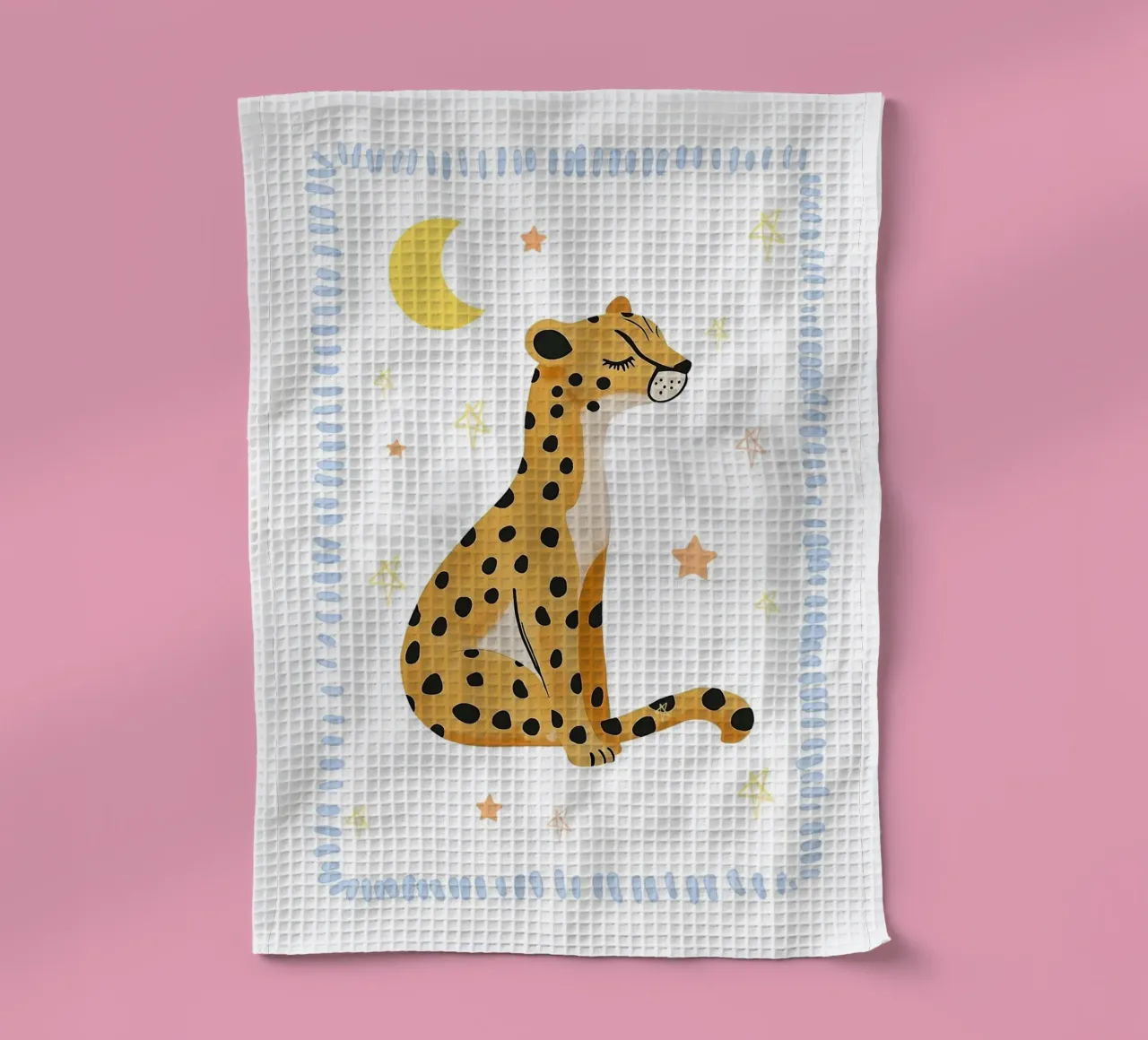 Imprimé guépard, imprimé boho, poster fantaisiste torchon de Little Lola