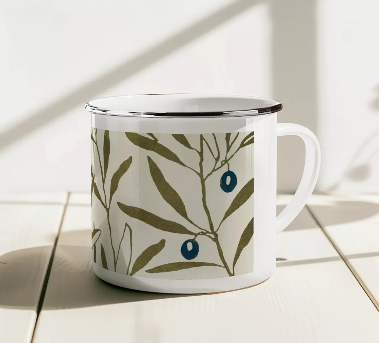 Olive Branch - Green tazza in smalto da adrianooliveira