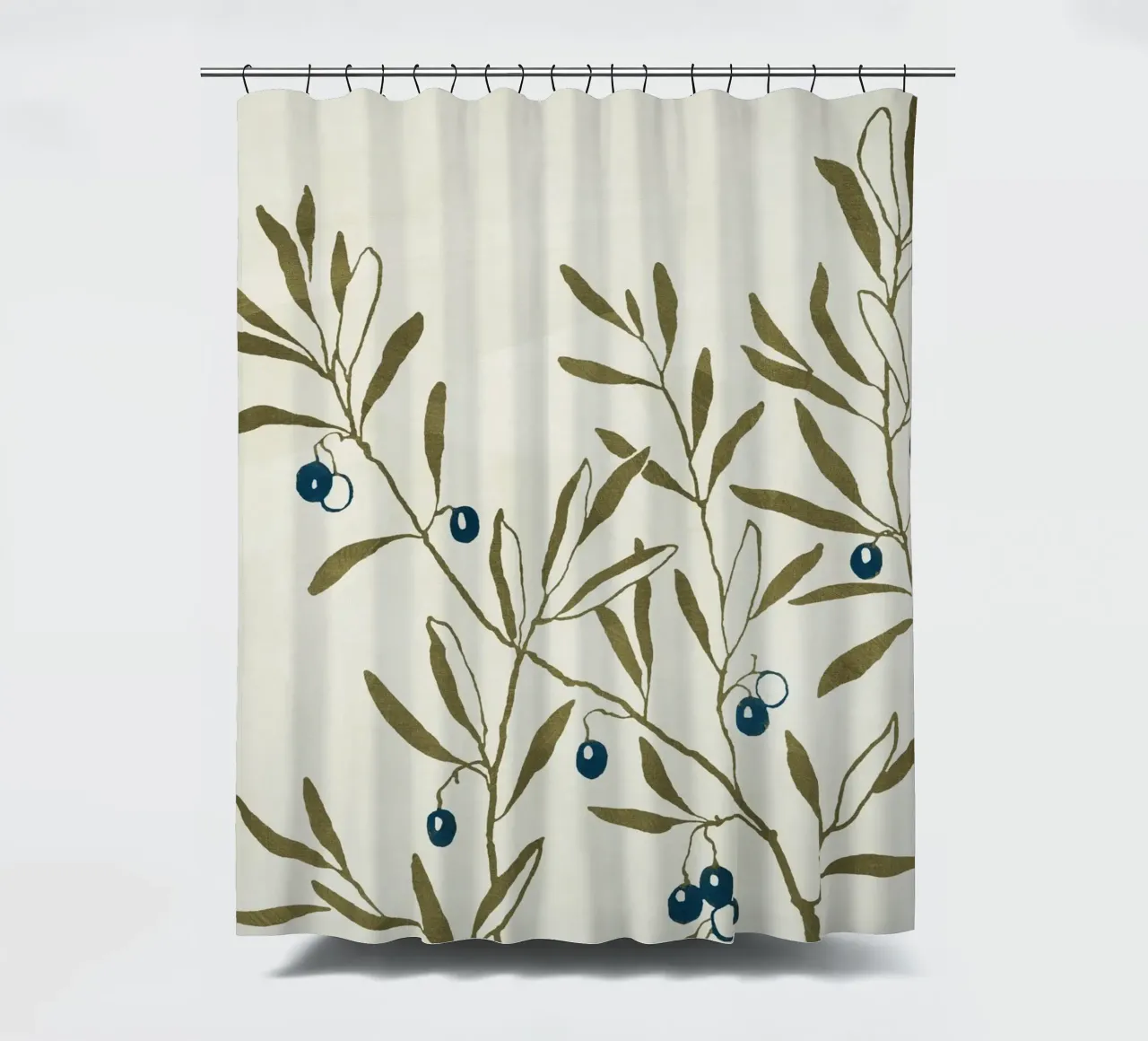 Olive Branch - Green shower curtain by adrianooliveira