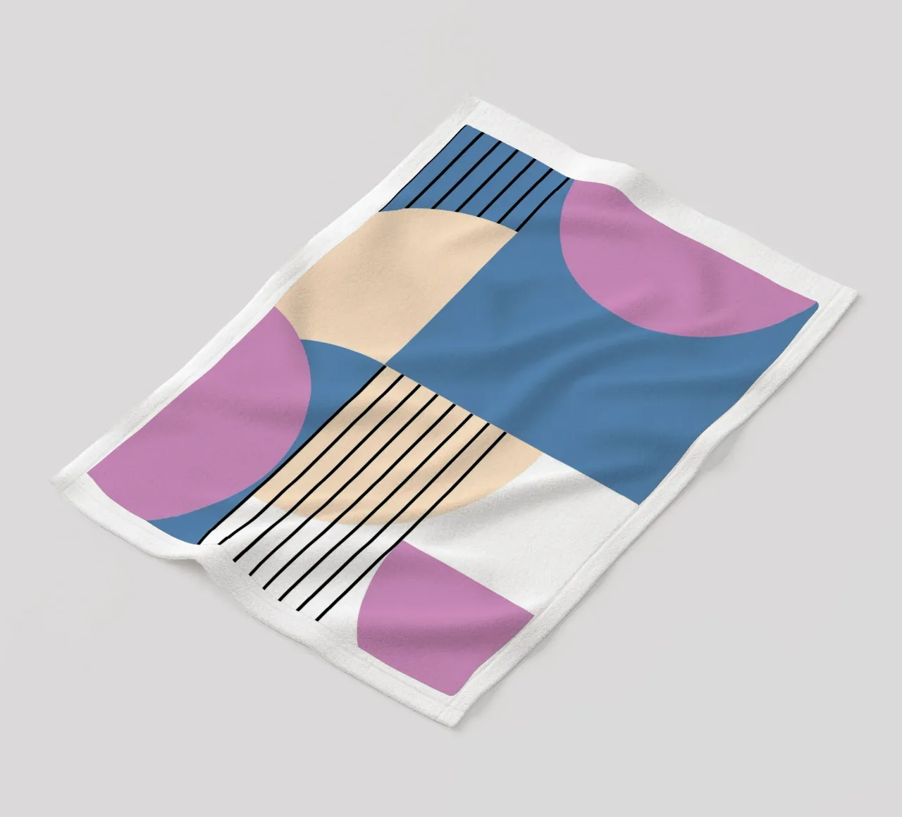 Armonia Bauhaus: Stampa d'arte astratta geometrica, decorazione di tendenza coperta in pile da NorwesClub