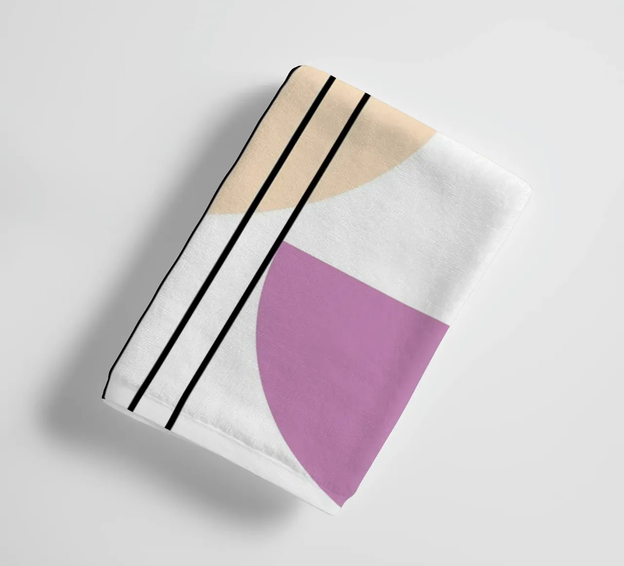 Bauhaus Harmony: Geometric Abstract Art Print, Trendy Decor towel by NorwesClub