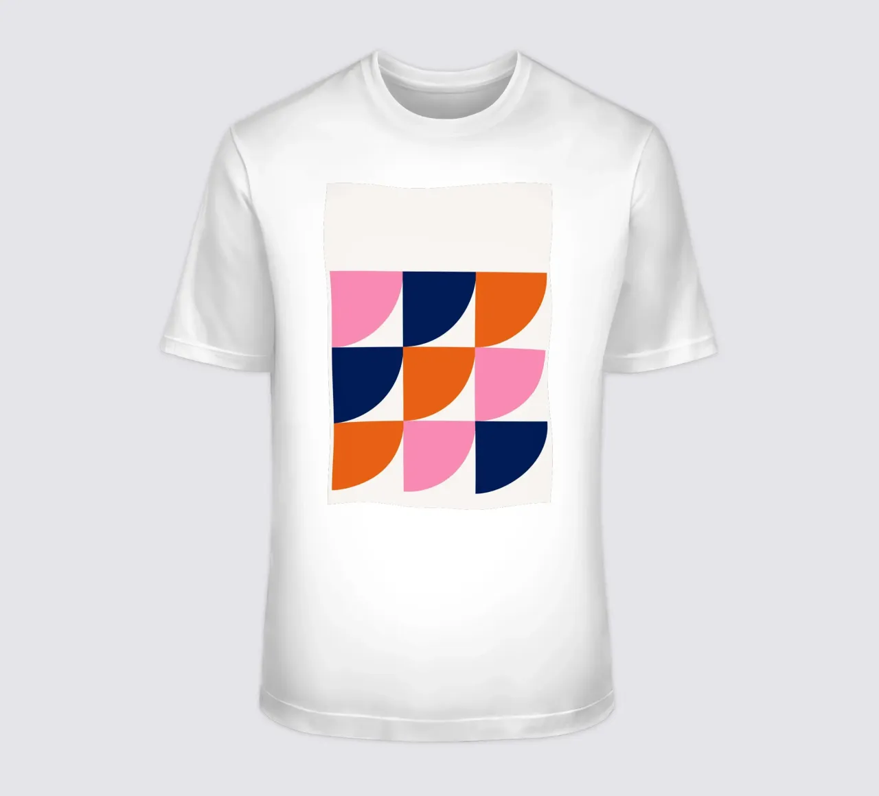 Mid-Century Modern Arc Grid: Geometric Abstract, Vibrant & C t-shirt by NorwesClub