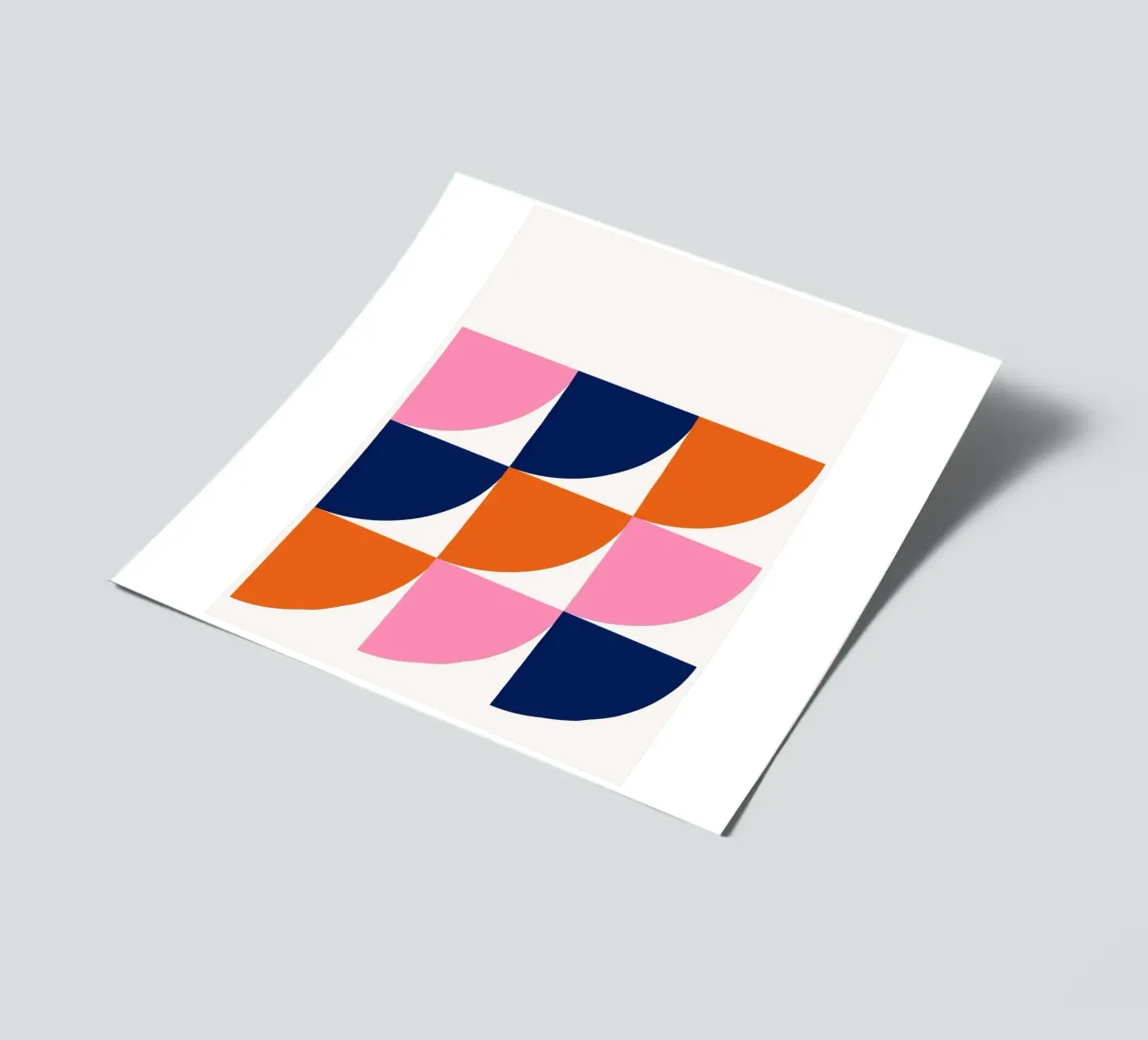 Mid-Century Modern Arc Grid: Geometric Abstract, Vibrant & C sticker sheet by NorwesClub