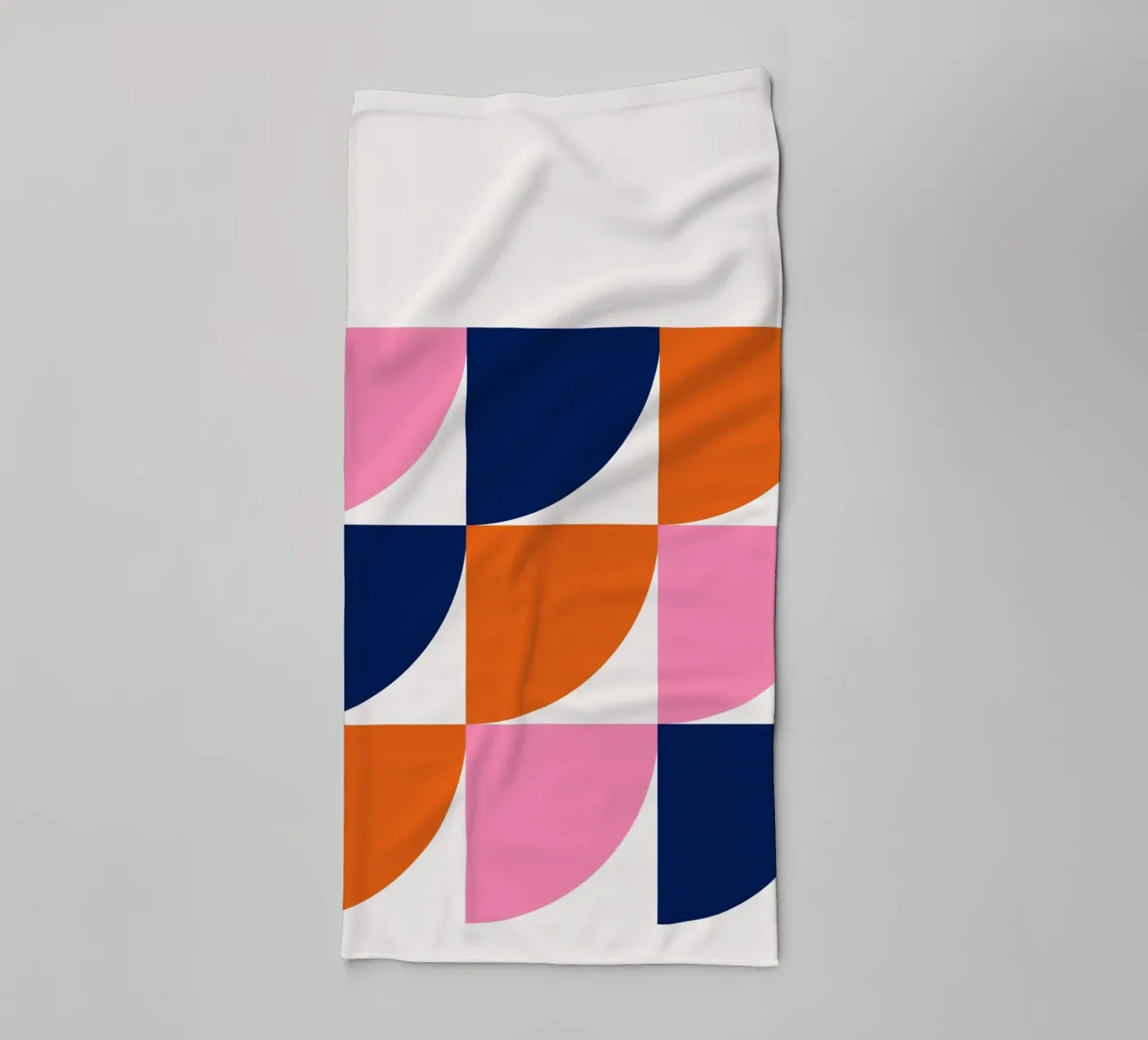 Mid-Century Modern Arc Grid: Geometric Abstract, Vibrant & C towel by NorwesClub