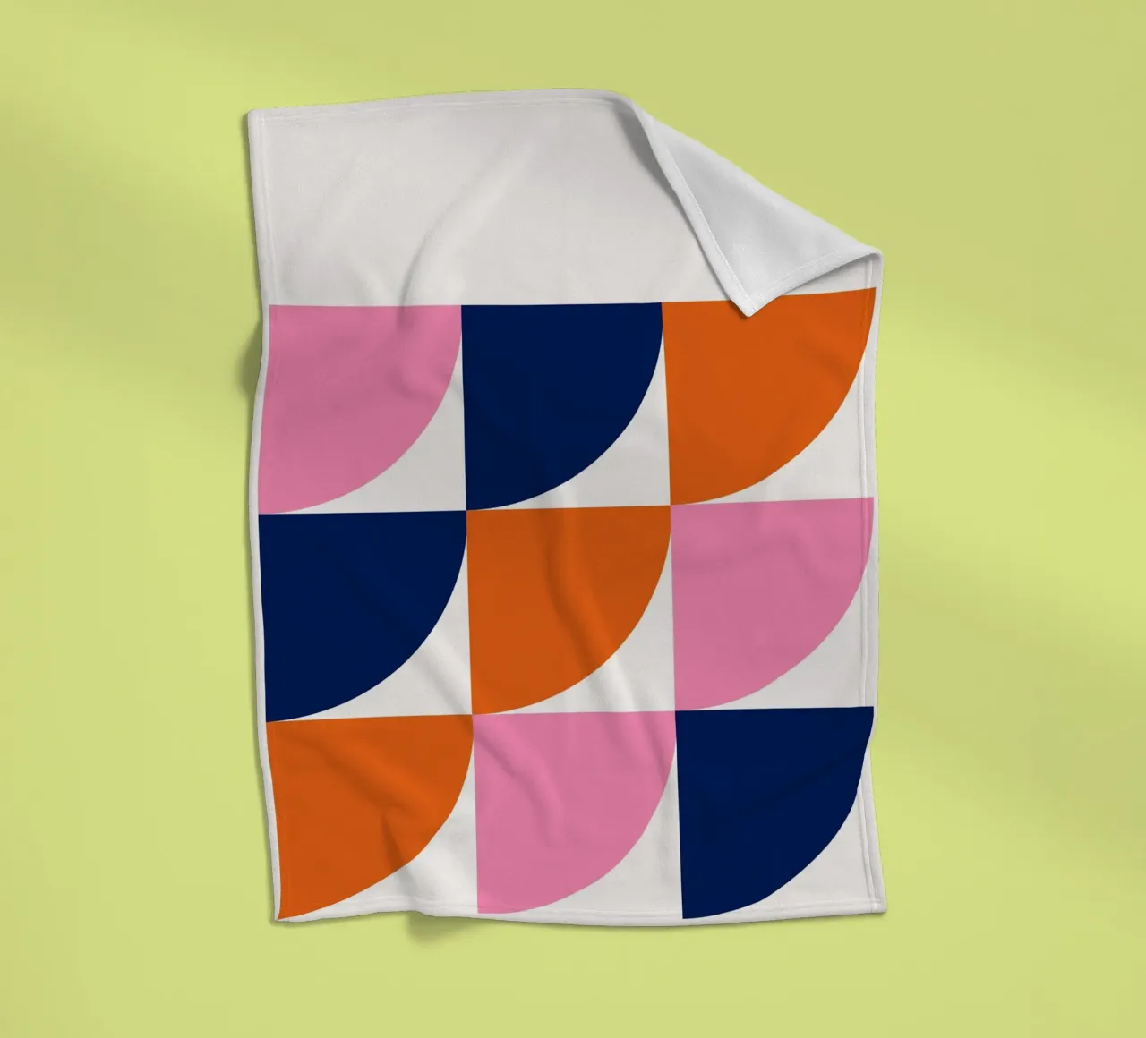 Mid-Century Modern Arc Grid: Geometric Abstract, Vibrant & C fleece blanket by NorwesClub