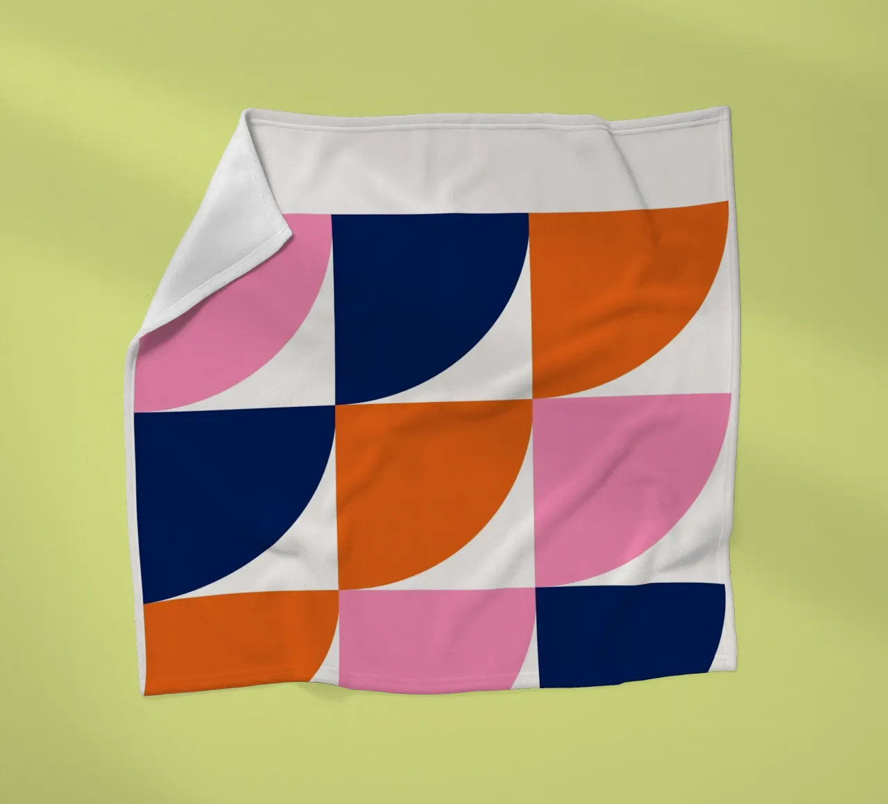 Mid-Century Modern Arc Grid: Geometric Abstract, Vibrant & C fleece blanket by NorwesClub