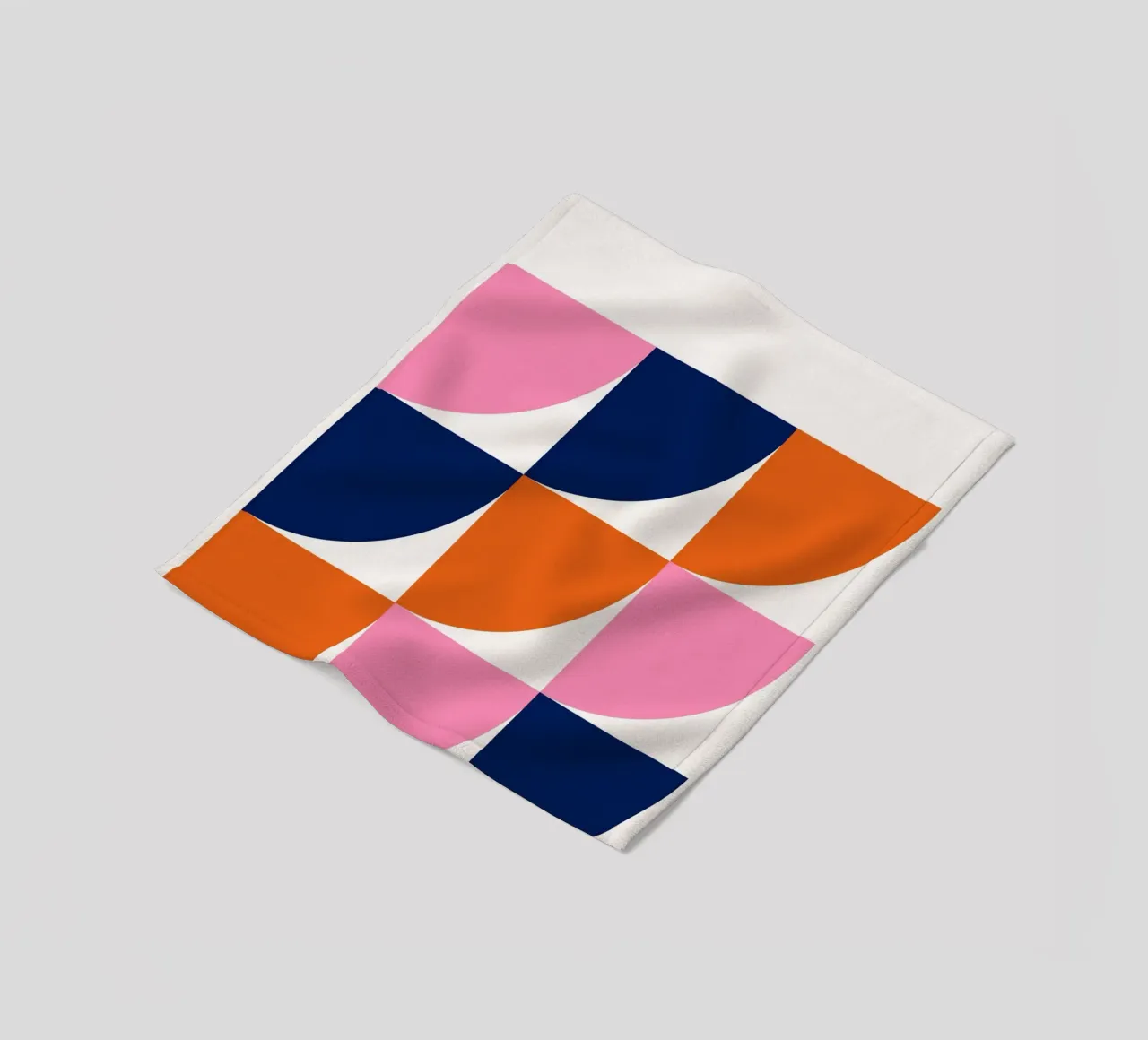 Mid-Century Modern Arc Grid: Geometric Abstract, Vibrant & C fleece blanket by NorwesClub