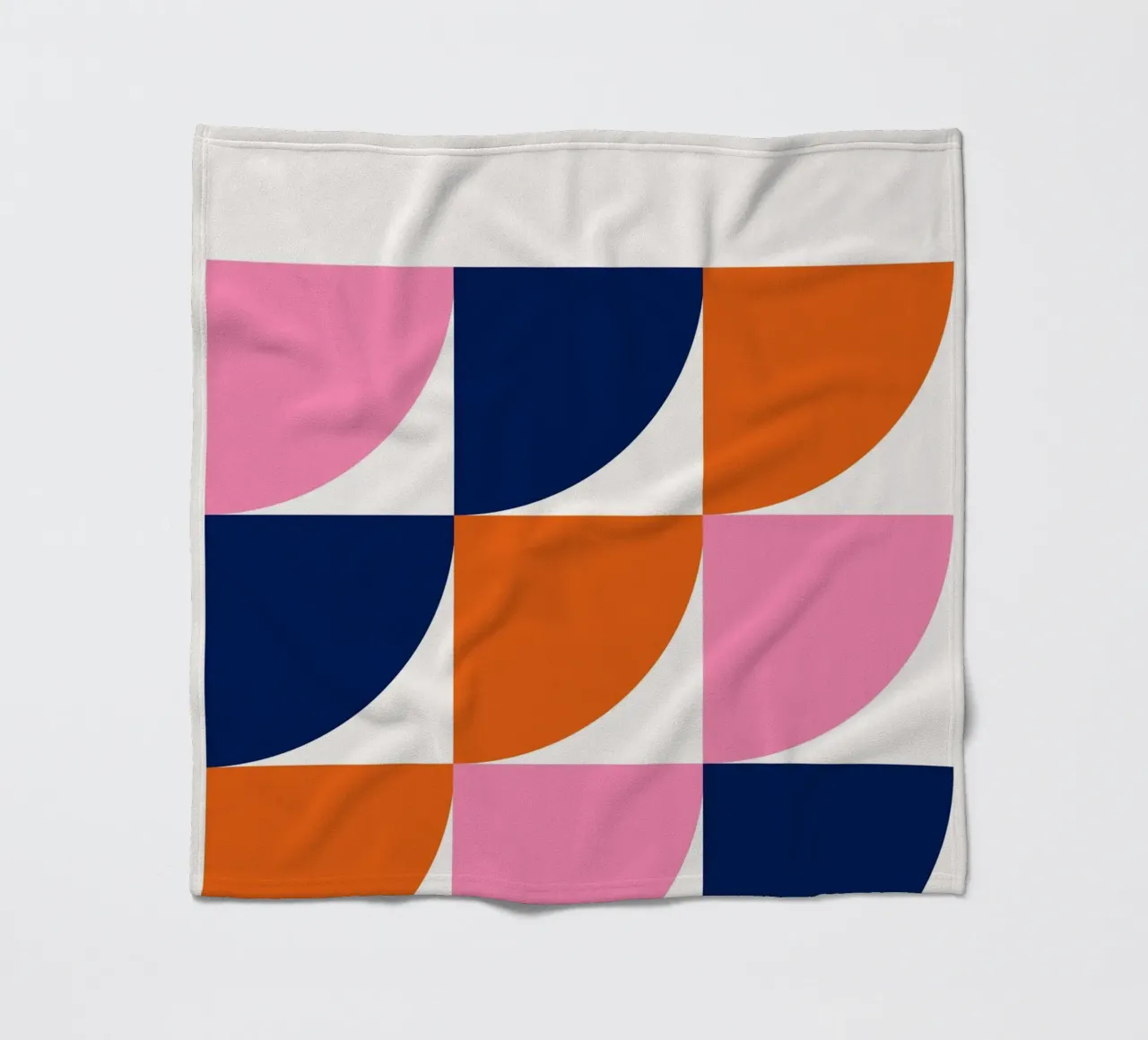 Mid-Century Modern Arc Grid: Geometric Abstract, Vibrant & C fleece blanket by NorwesClub
