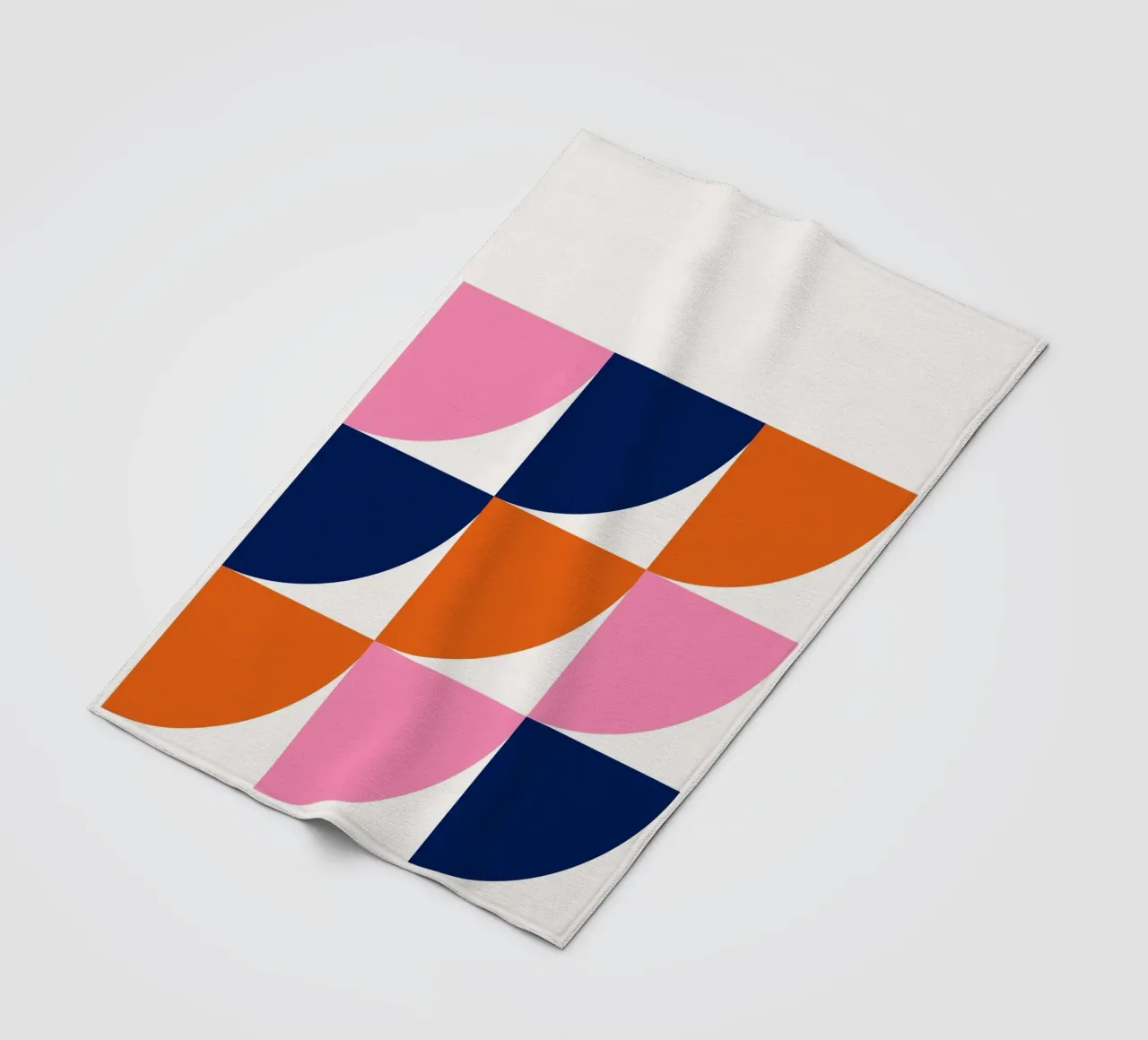 Mid-Century Modern Arc Grid: Geometric Abstract, Vibrant & C fleece blanket by NorwesClub