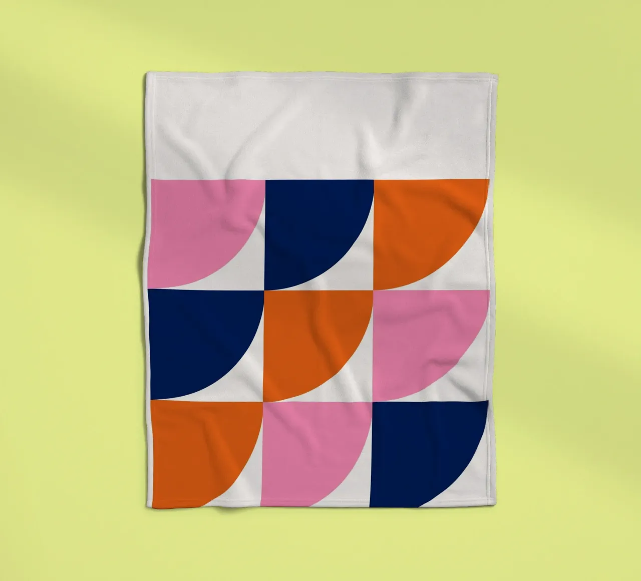 Mid-Century Modern Arc Grid: Geometric Abstract, Vibrant & C fleece blanket by NorwesClub