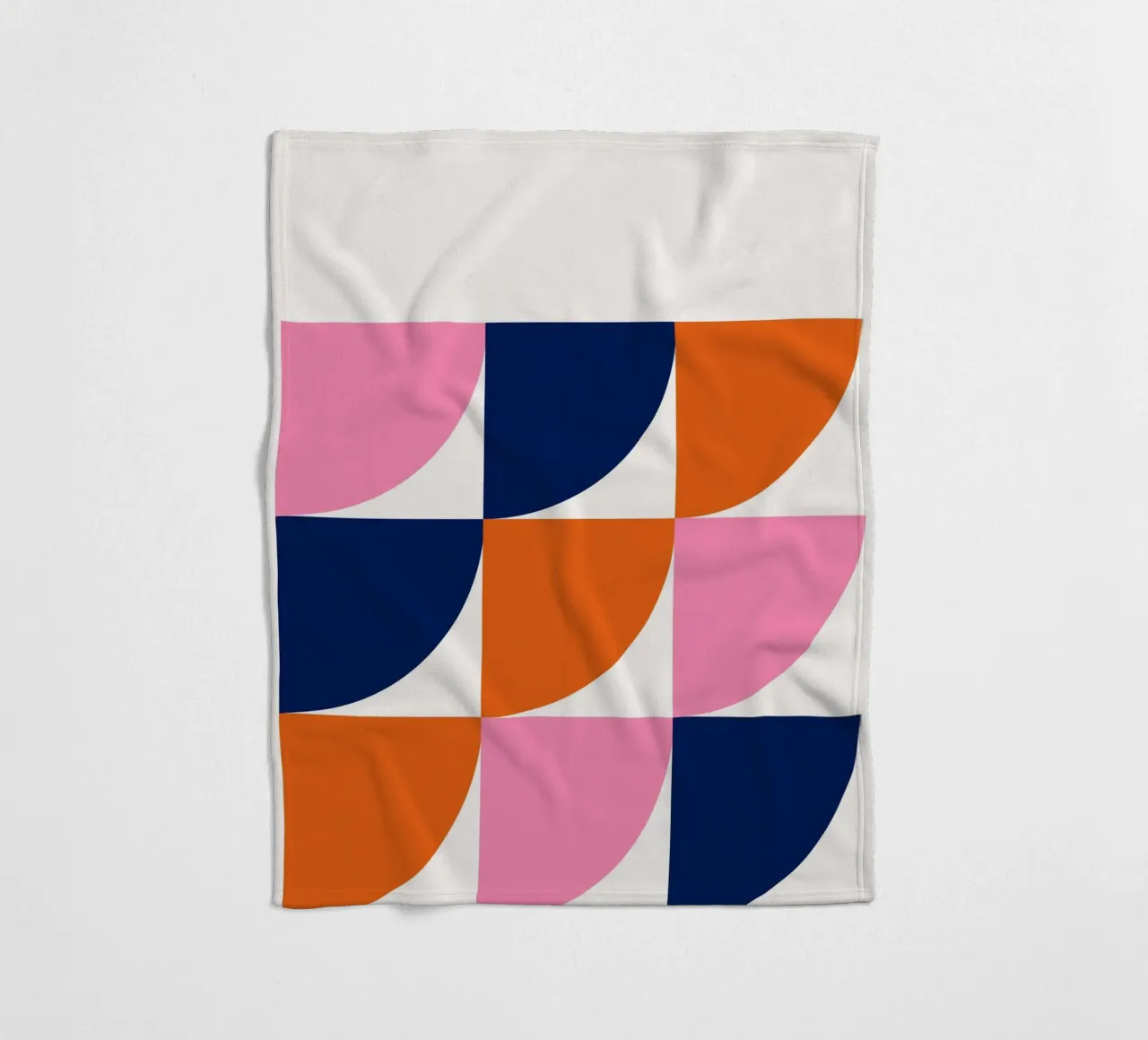 Mid-Century Modern Arc Grid: Geometric Abstract, Vibrant & C fleece blanket by NorwesClub