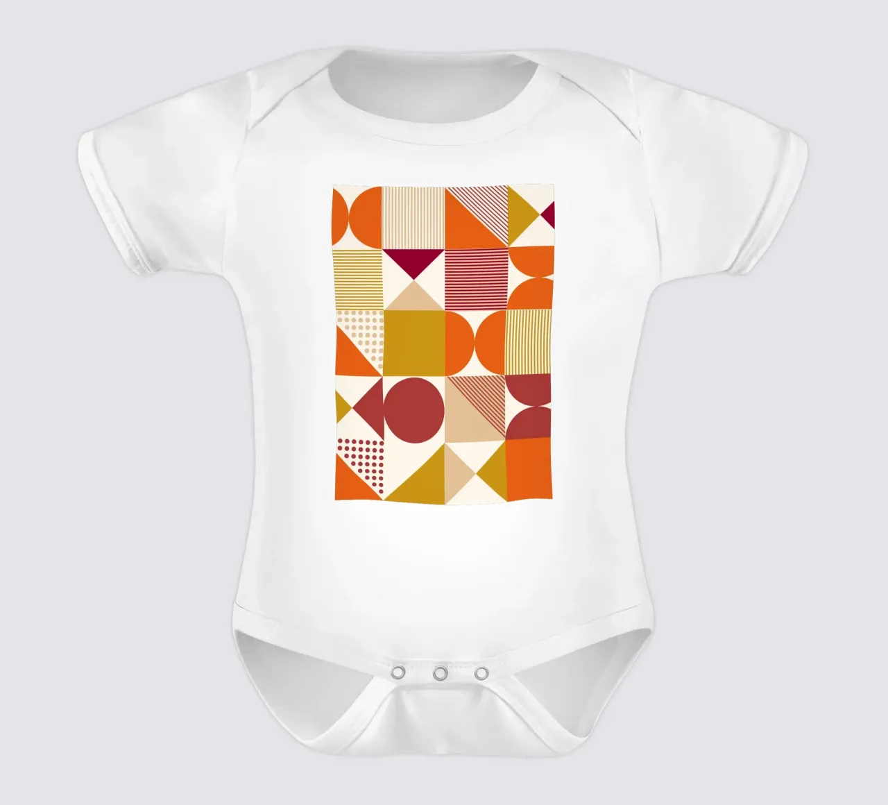 Bauhaus astratto: forme geometriche, tendenza moderna di metà secolo body neonato maniche corte da NorwesClub