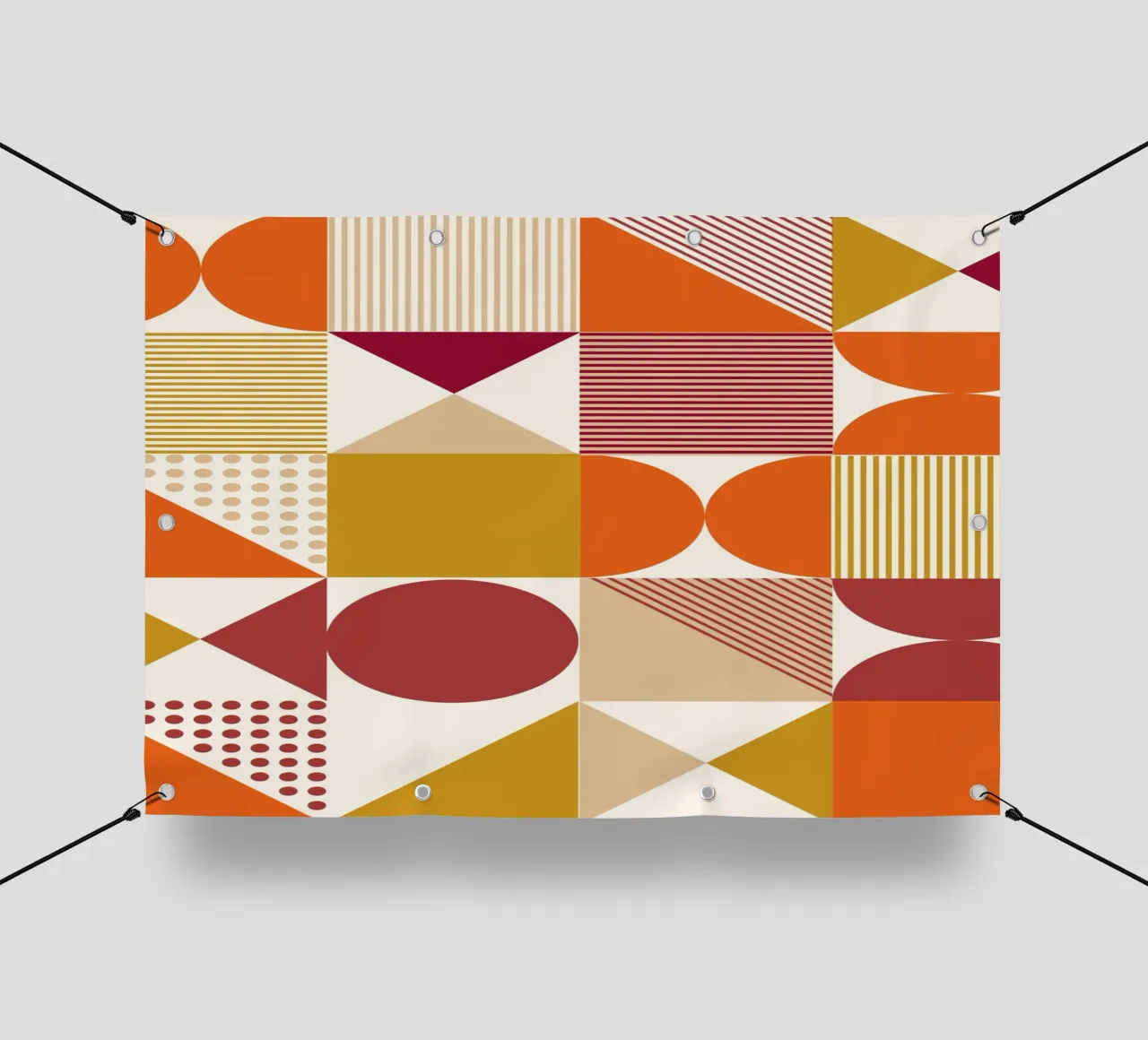 Bauhaus astratto: forme geometriche, tendenza moderna di metà secolo telo in pvc da NorwesClub