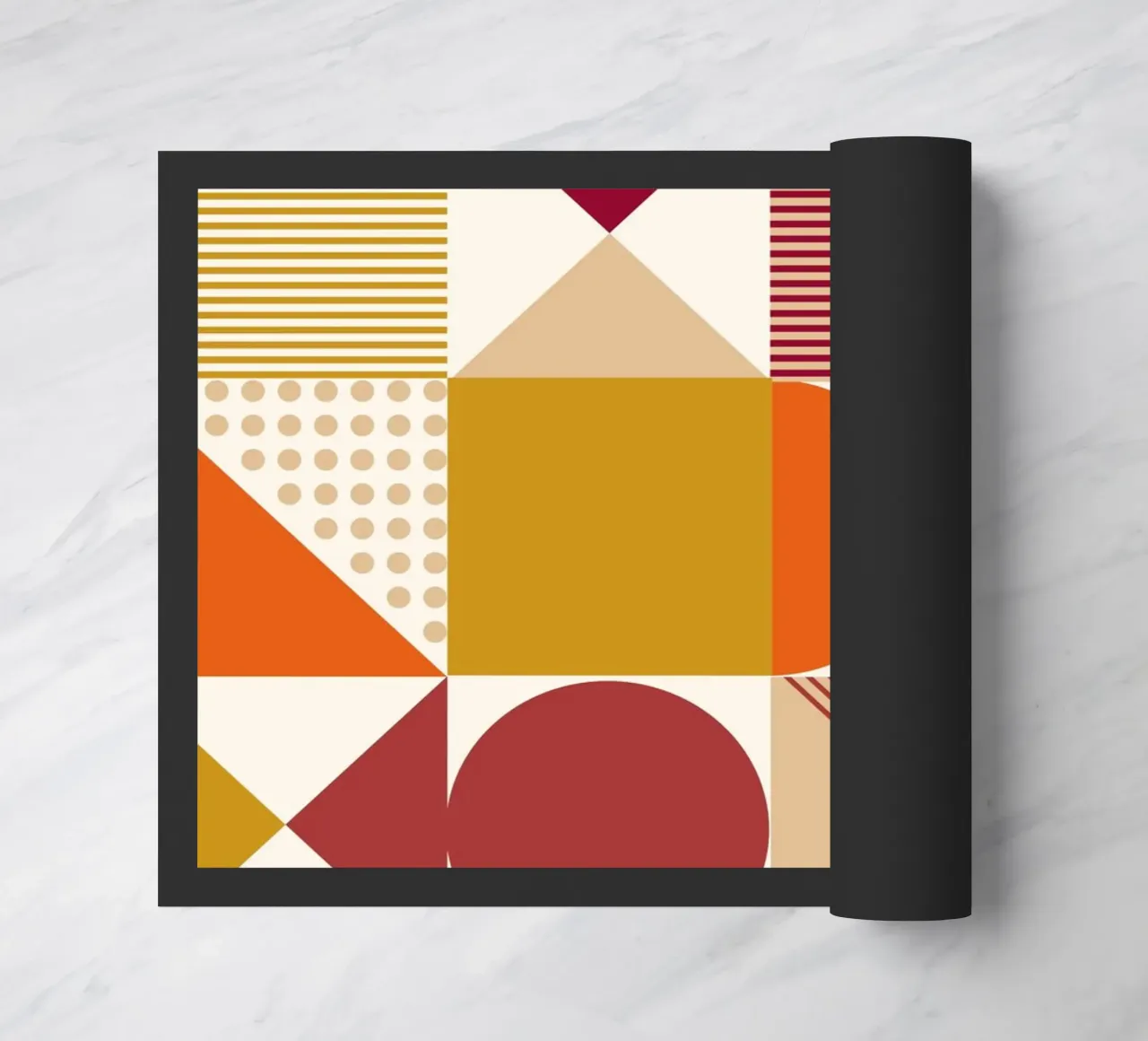Bauhaus astratto: forme geometriche, tendenza moderna di metà secolo zerbino da NorwesClub