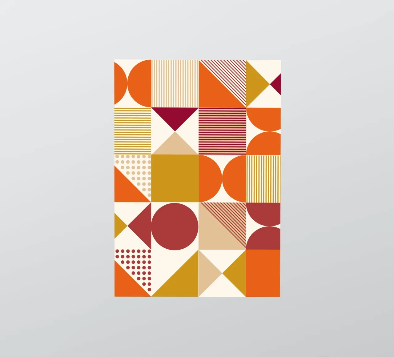 Bauhaus astratto: forme geometriche, tendenza moderna di metà secolo adesivo da NorwesClub