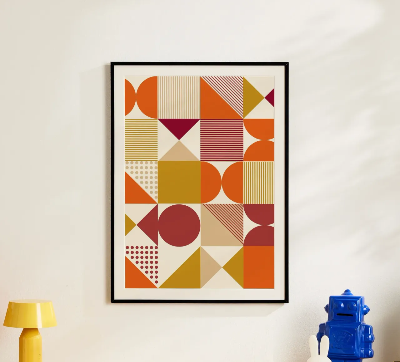 Bauhaus astratto: forme geometriche, tendenza moderna di metà secolo carta hahnemühle da NorwesClub