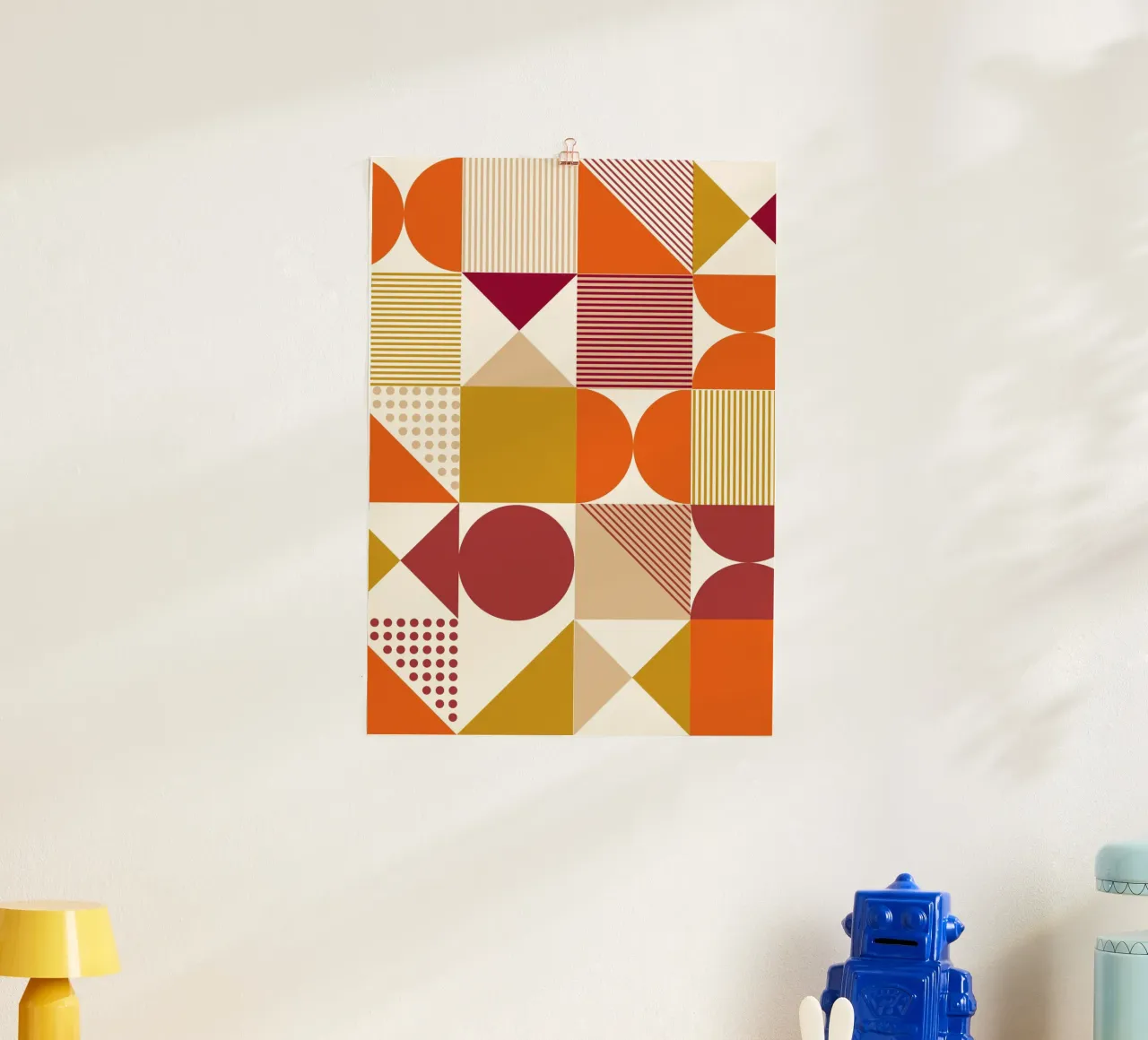 Bauhaus astratto: forme geometriche, tendenza moderna di metà secolo carta hahnemühle da NorwesClub