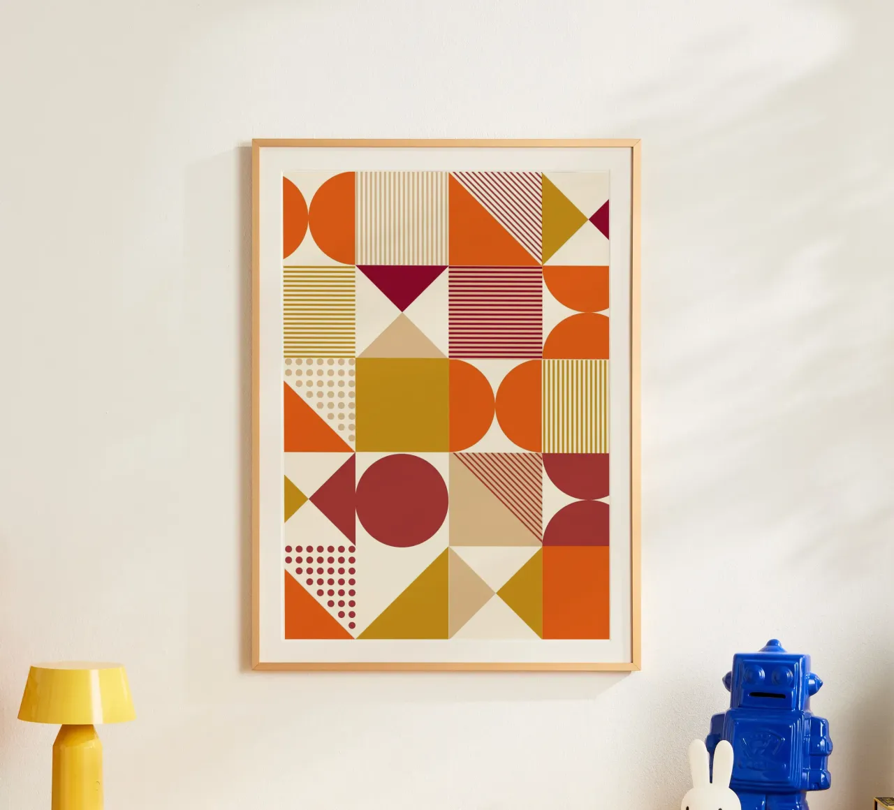 Bauhaus astratto: forme geometriche, tendenza moderna di metà secolo carta hahnemühle da NorwesClub