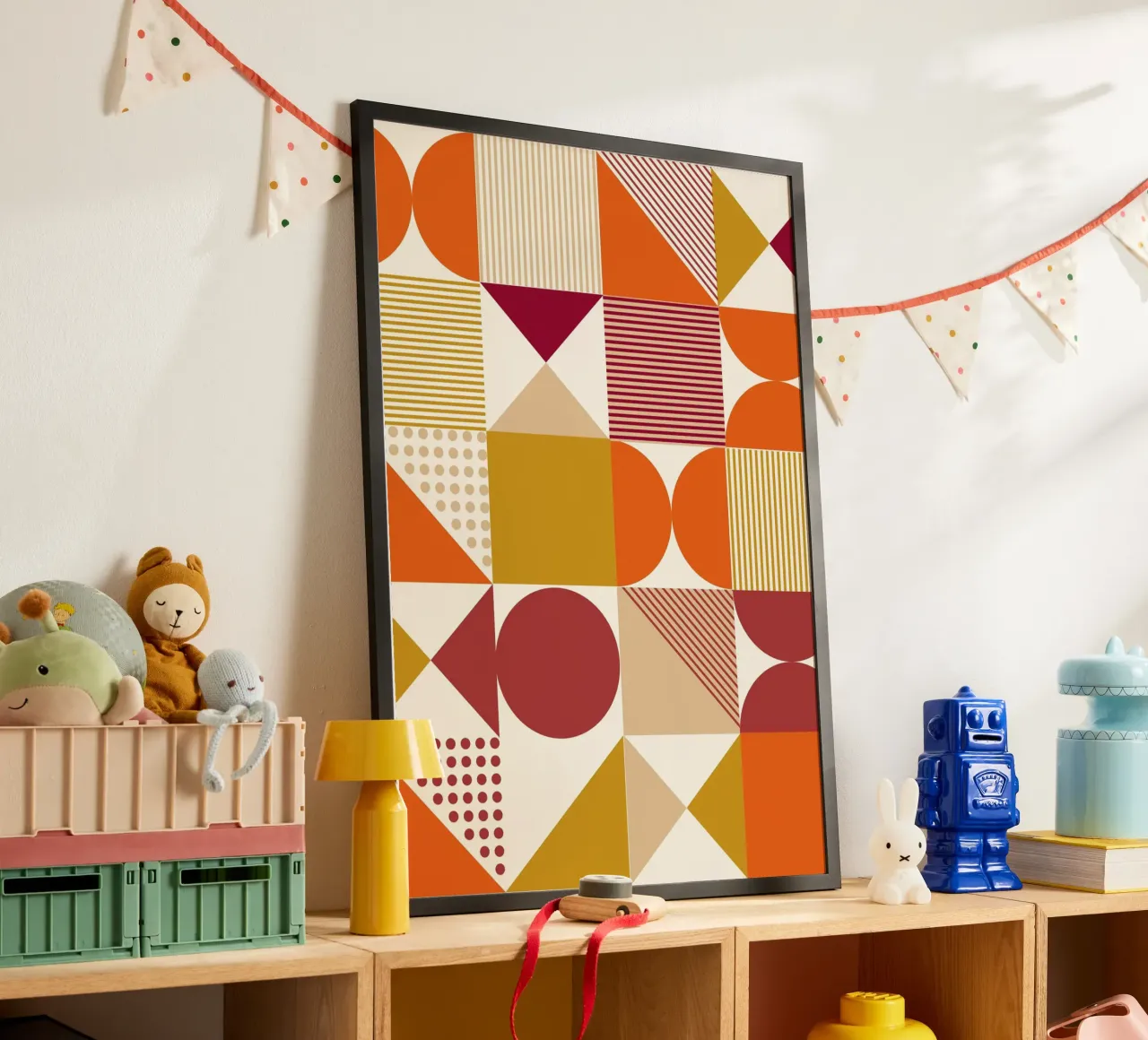 Bauhaus astratto: forme geometriche, tendenza moderna di metà secolo carta hahnemühle da NorwesClub