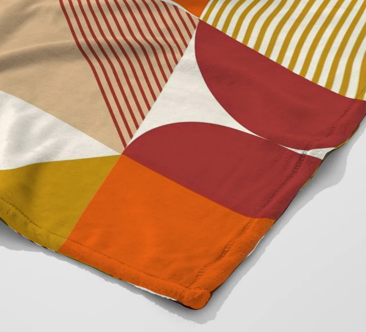 Abstracto Bauhaus: formas geométricas, tendencia moderna de mediados de siglo manta de franela de NorwesClub