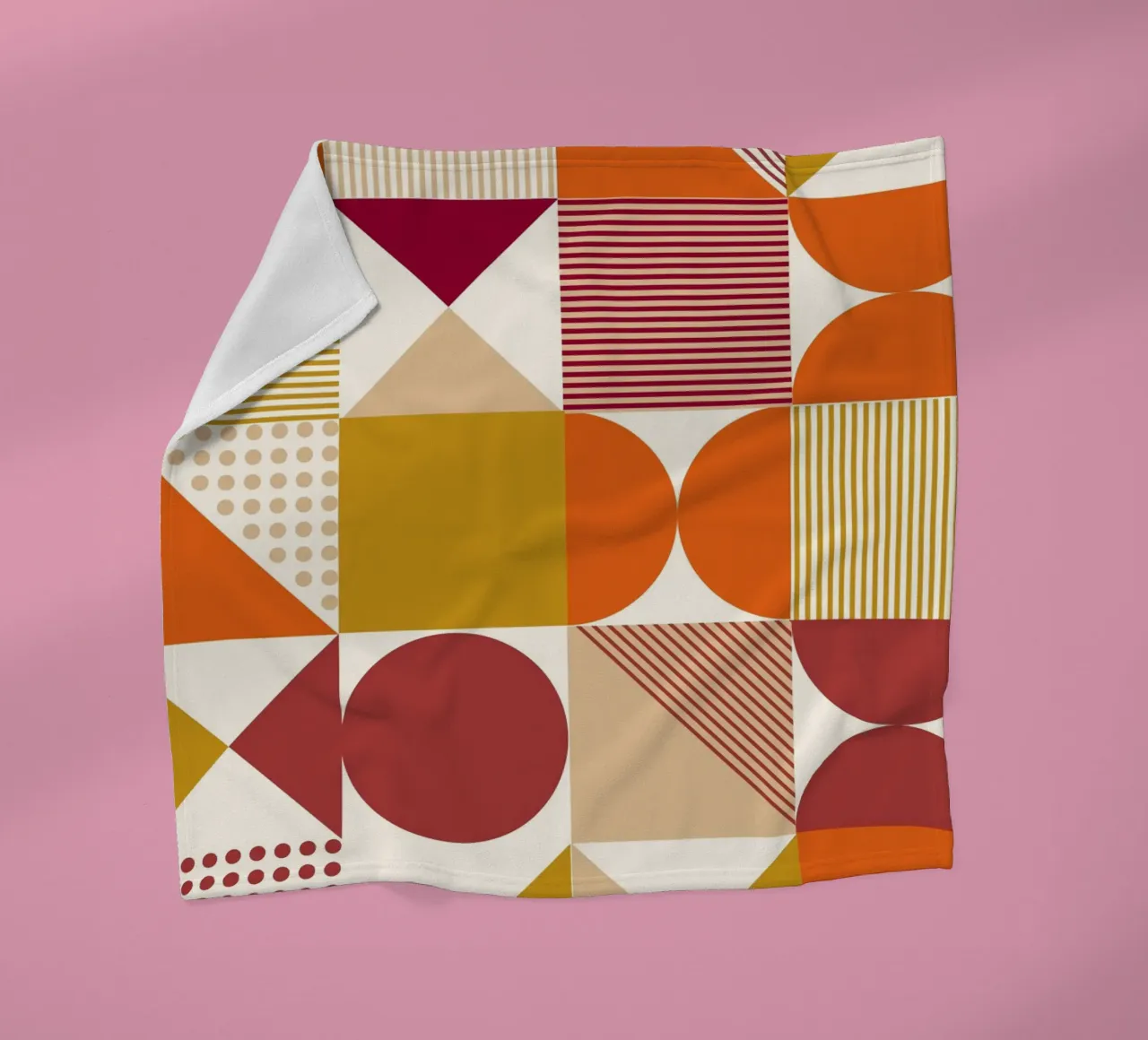 Abstracto Bauhaus: formas geométricas, tendencia moderna de mediados de siglo manta de franela de NorwesClub