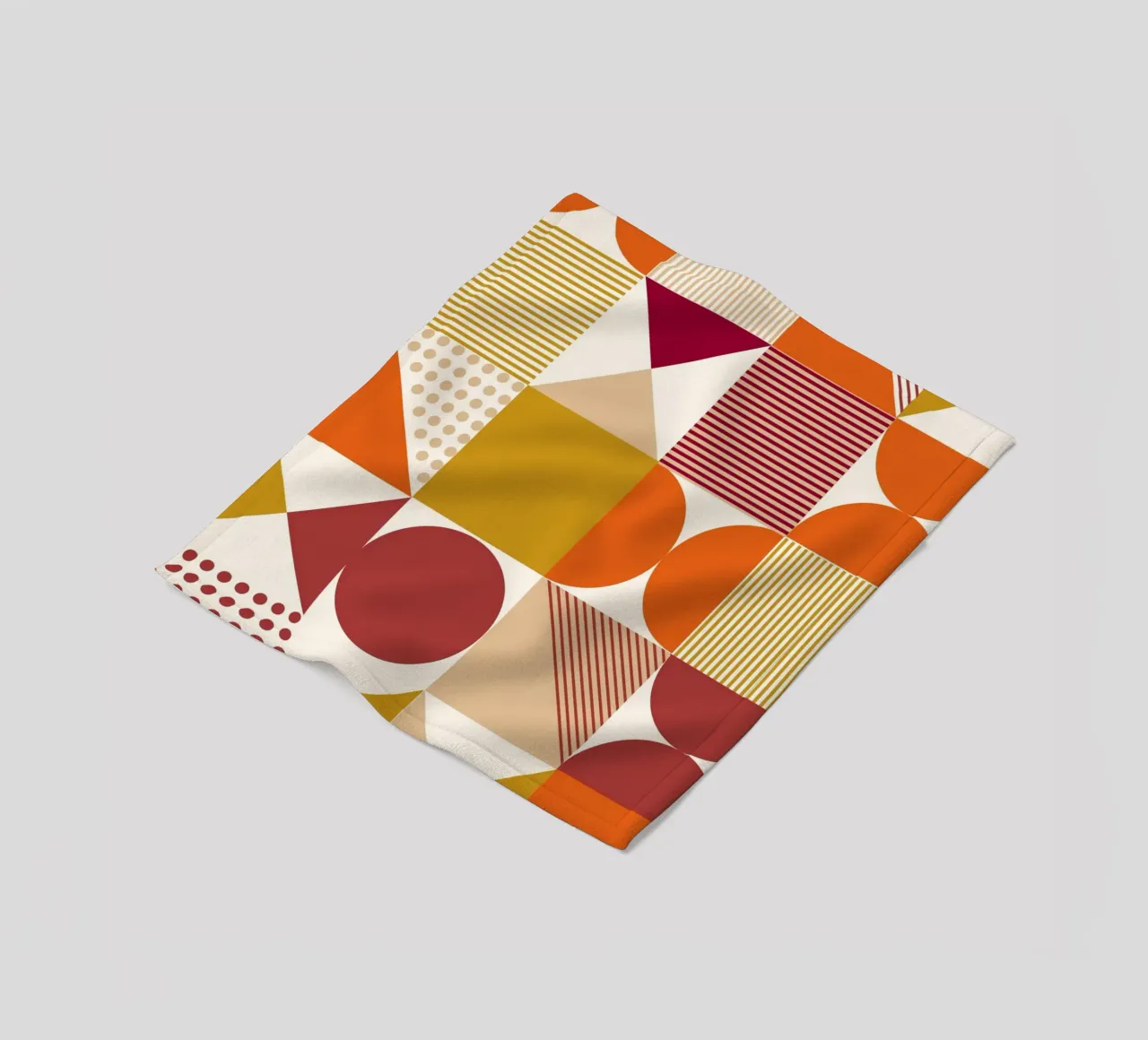 Abstracto Bauhaus: formas geométricas, tendencia moderna de mediados de siglo manta de franela de NorwesClub