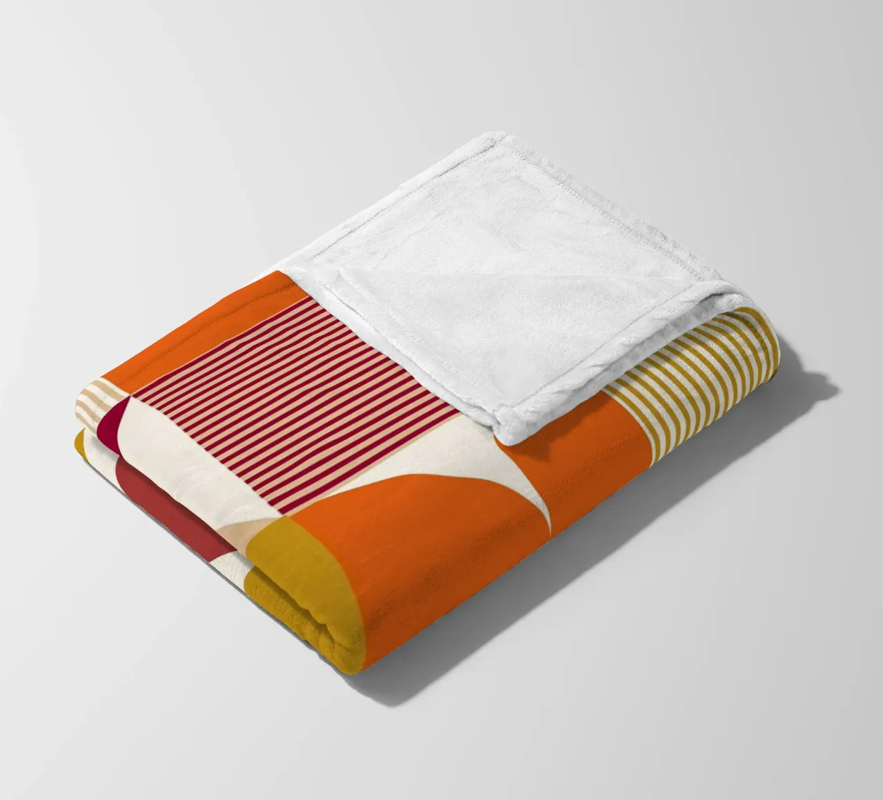 Abstracto Bauhaus: formas geométricas, tendencia moderna de mediados de siglo manta de franela de NorwesClub