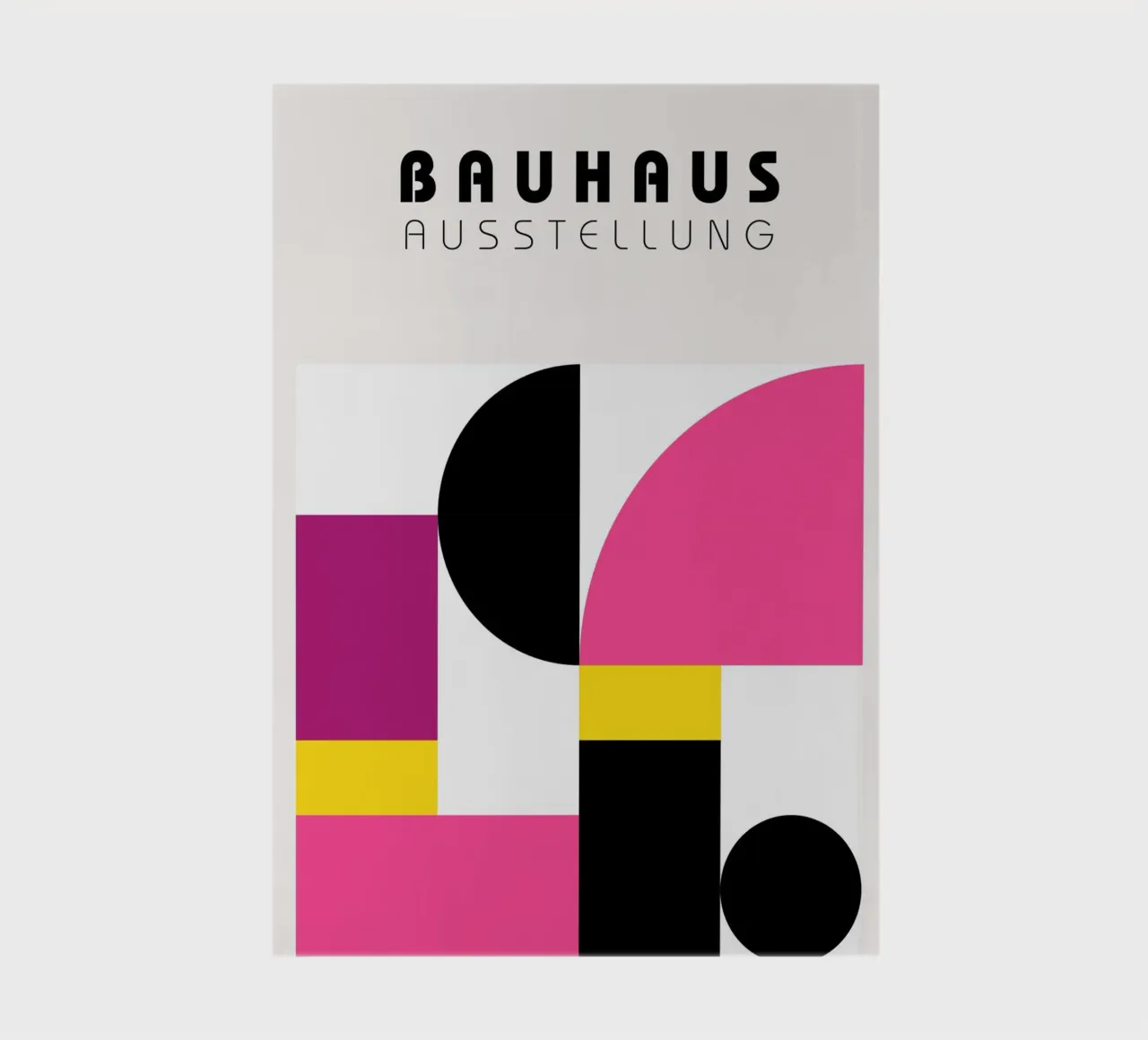 Bauhaus Exhibition: Geometric Abstract, Vibrant Modern Poste notebook by NorwesClub
