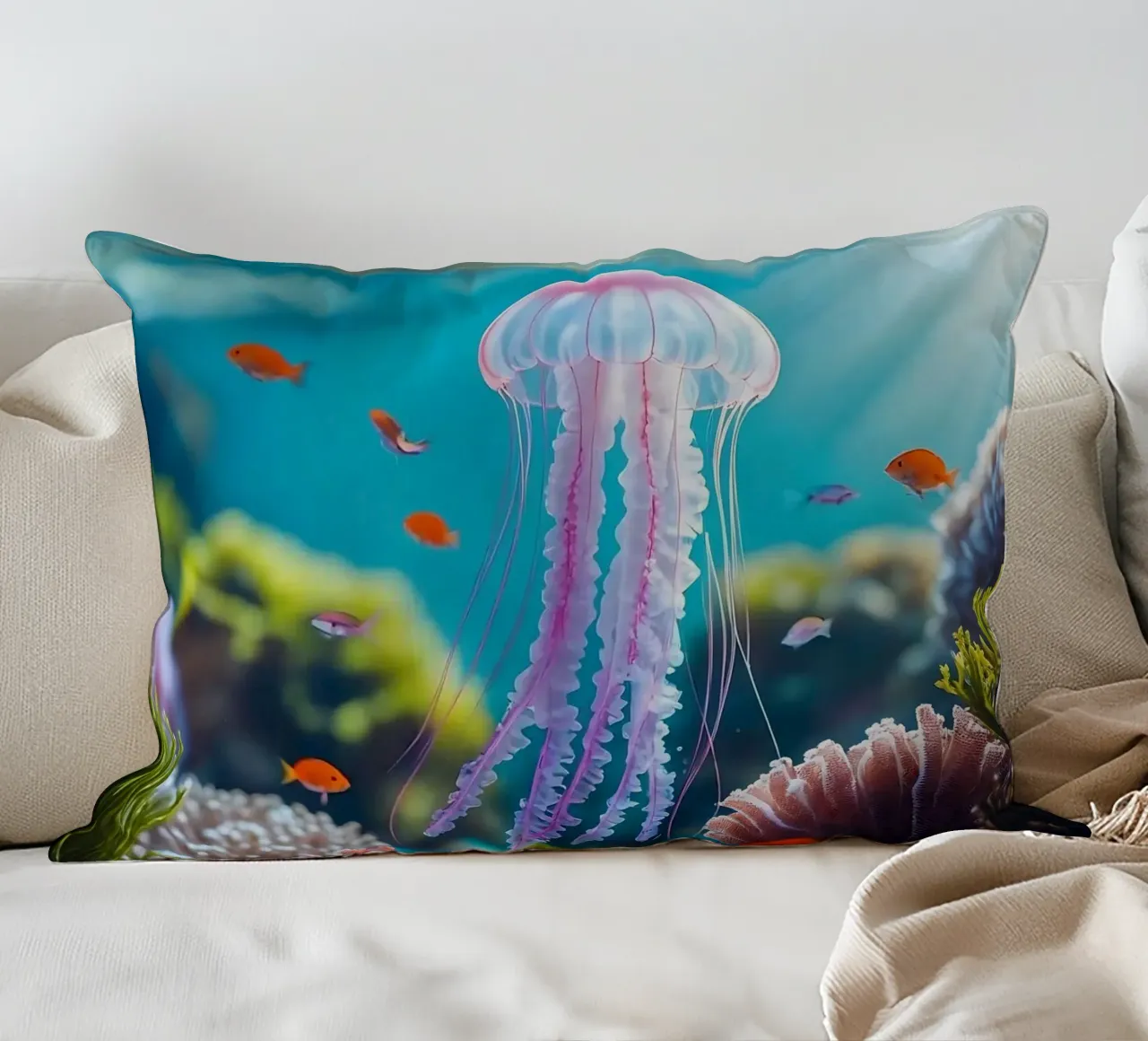 🪸🪼 Kwal | Between Light and Reflection decorative cushion by Trinkets NL Design Studio