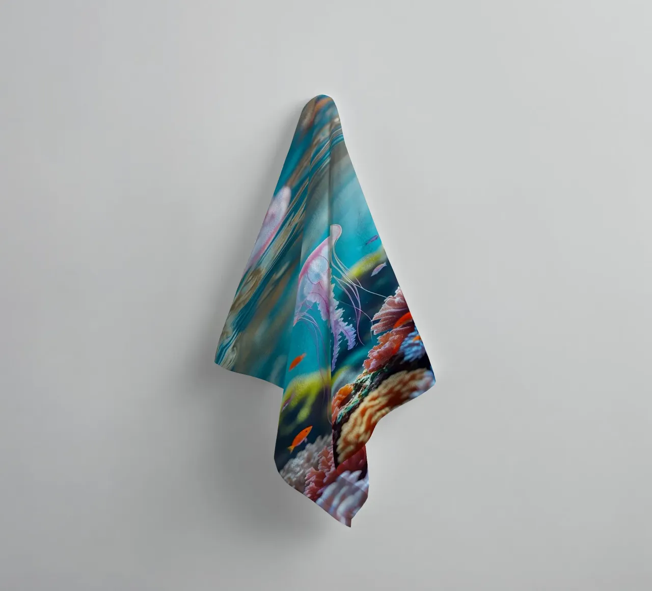 🪸🪼 Kwal | Between Light and Reflection towel by Trinkets NL Design Studio