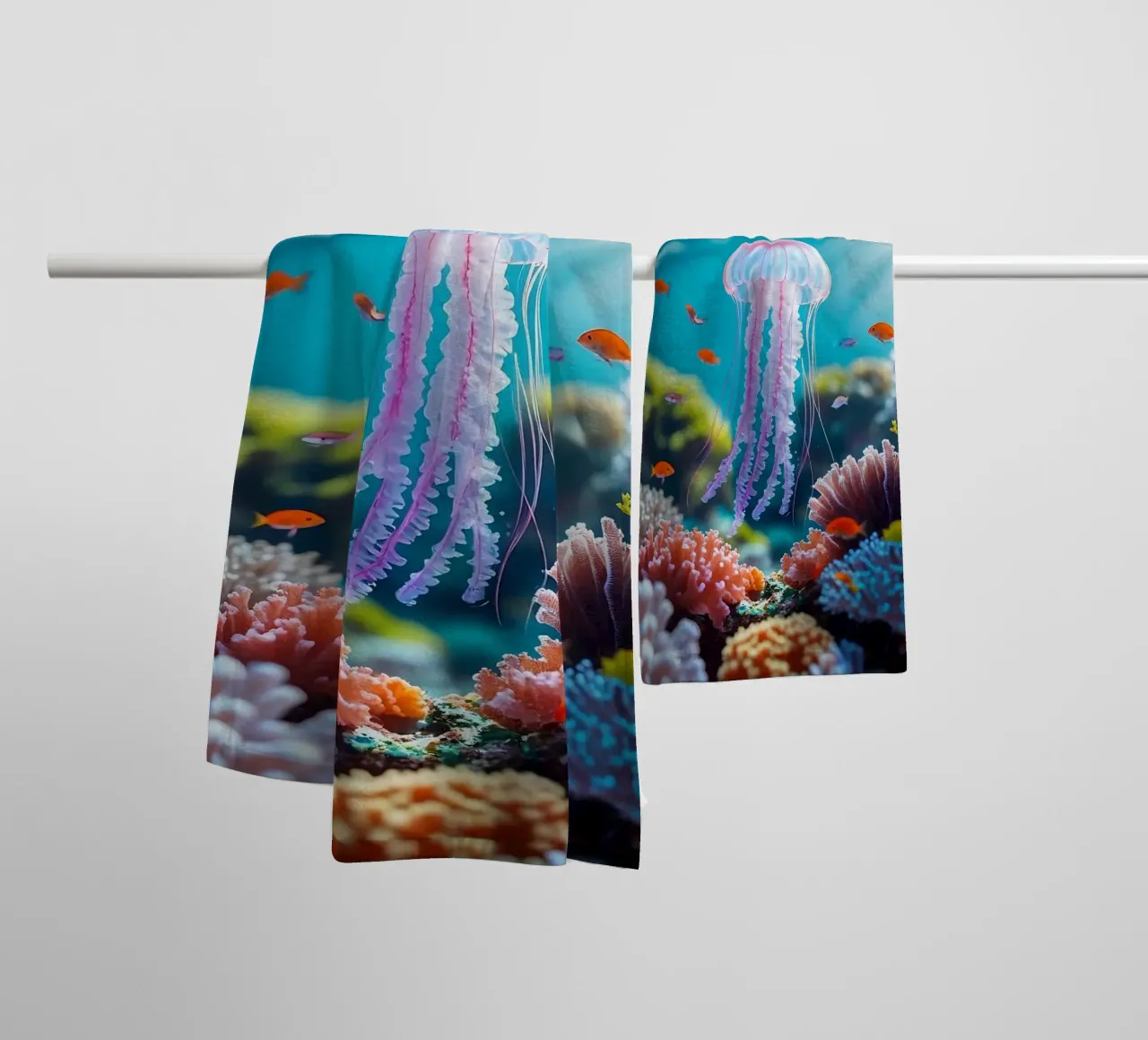 🪸🪼 Kwal | Between Light and Reflection towel by Trinkets NL Design Studio