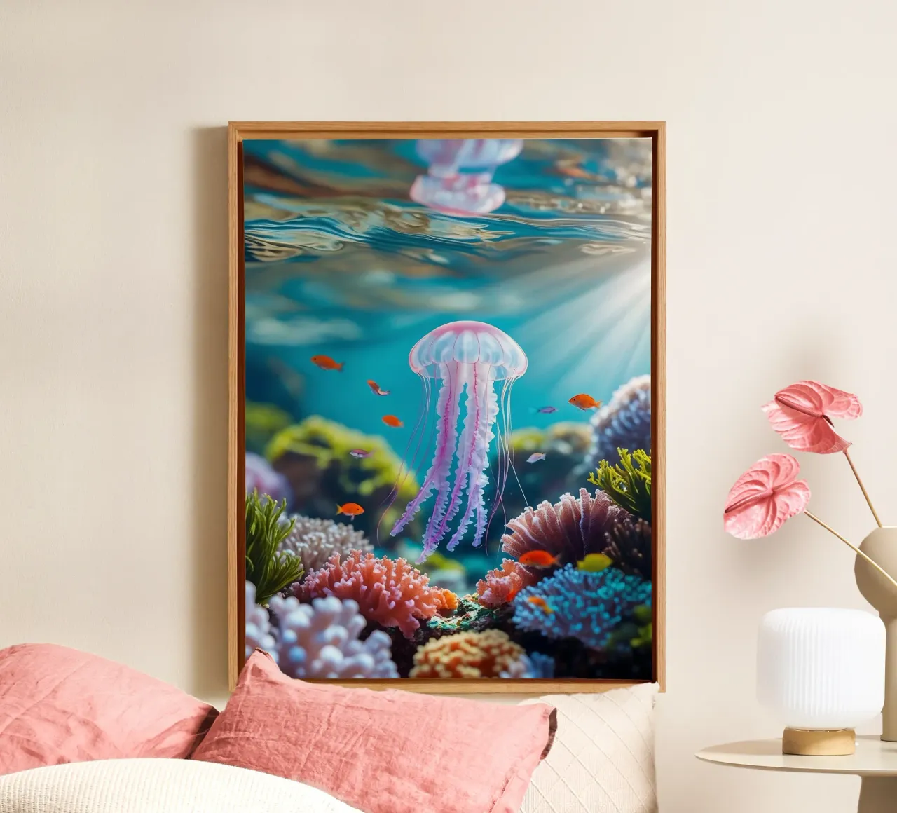 🪸🪼 Kwal | Between Light and Reflection canvas by Trinkets NL Design Studio
