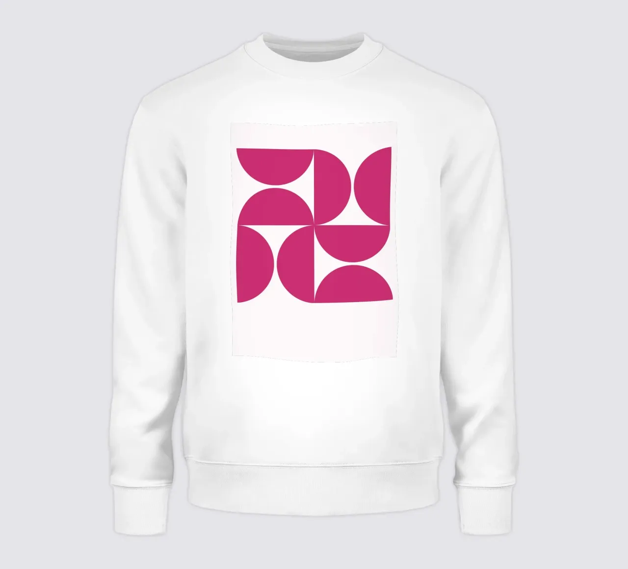 Fucsia Mid-Century Modern: Geometrico astratto, parete di tendenza felpa da NorwesClub