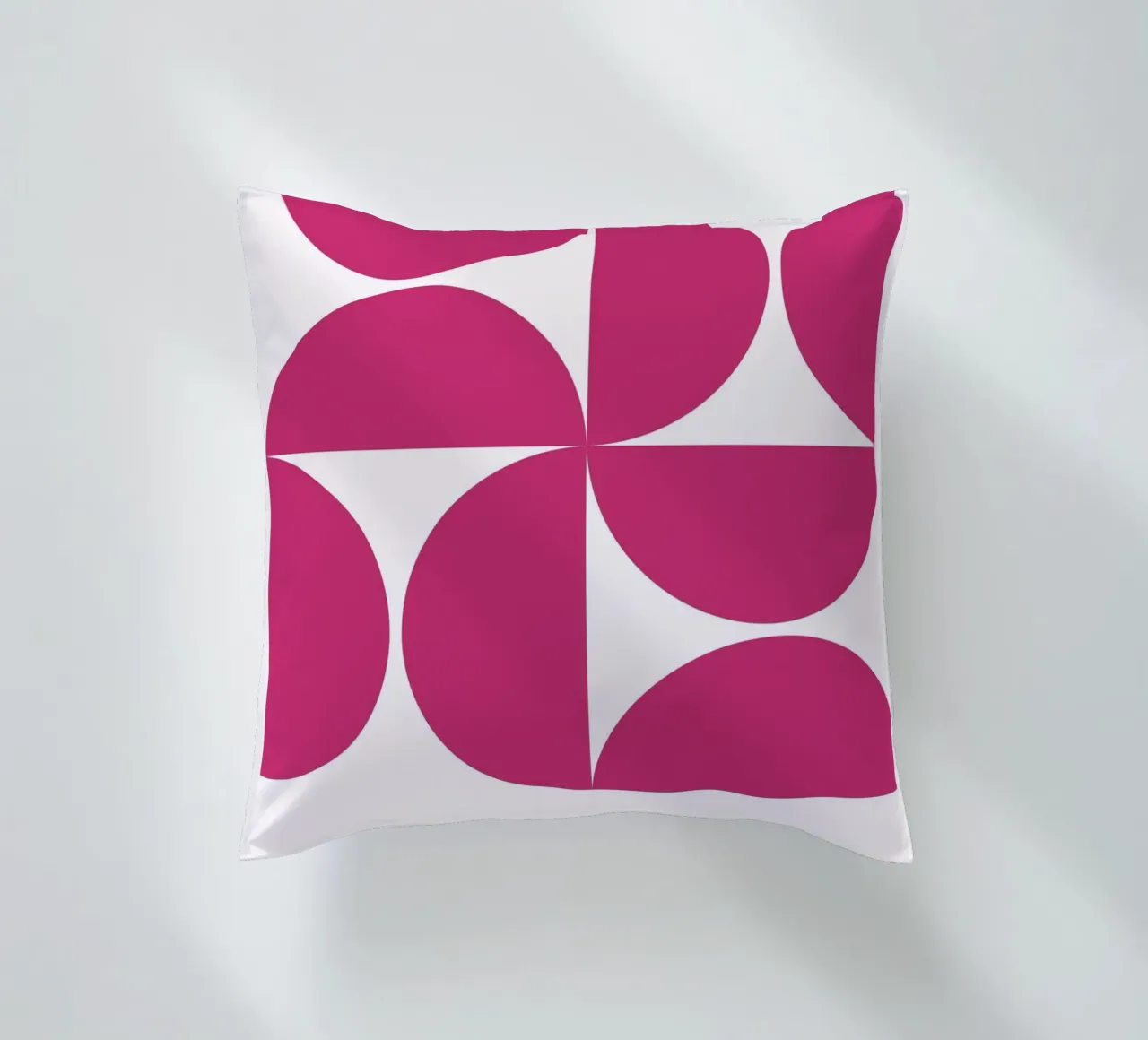 Fuchsia Mid-Century Modern : Abstract Geometric, Trendy Wall coussin de NorwesClub