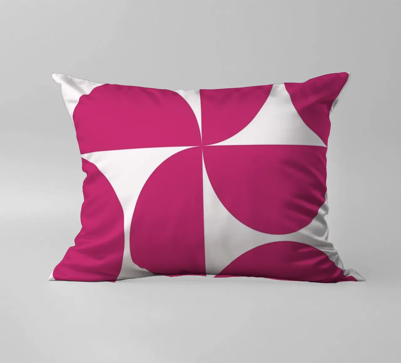 Fuchsia Mid-Century Modern : Abstract Geometric, Trendy Wall coussin de NorwesClub
