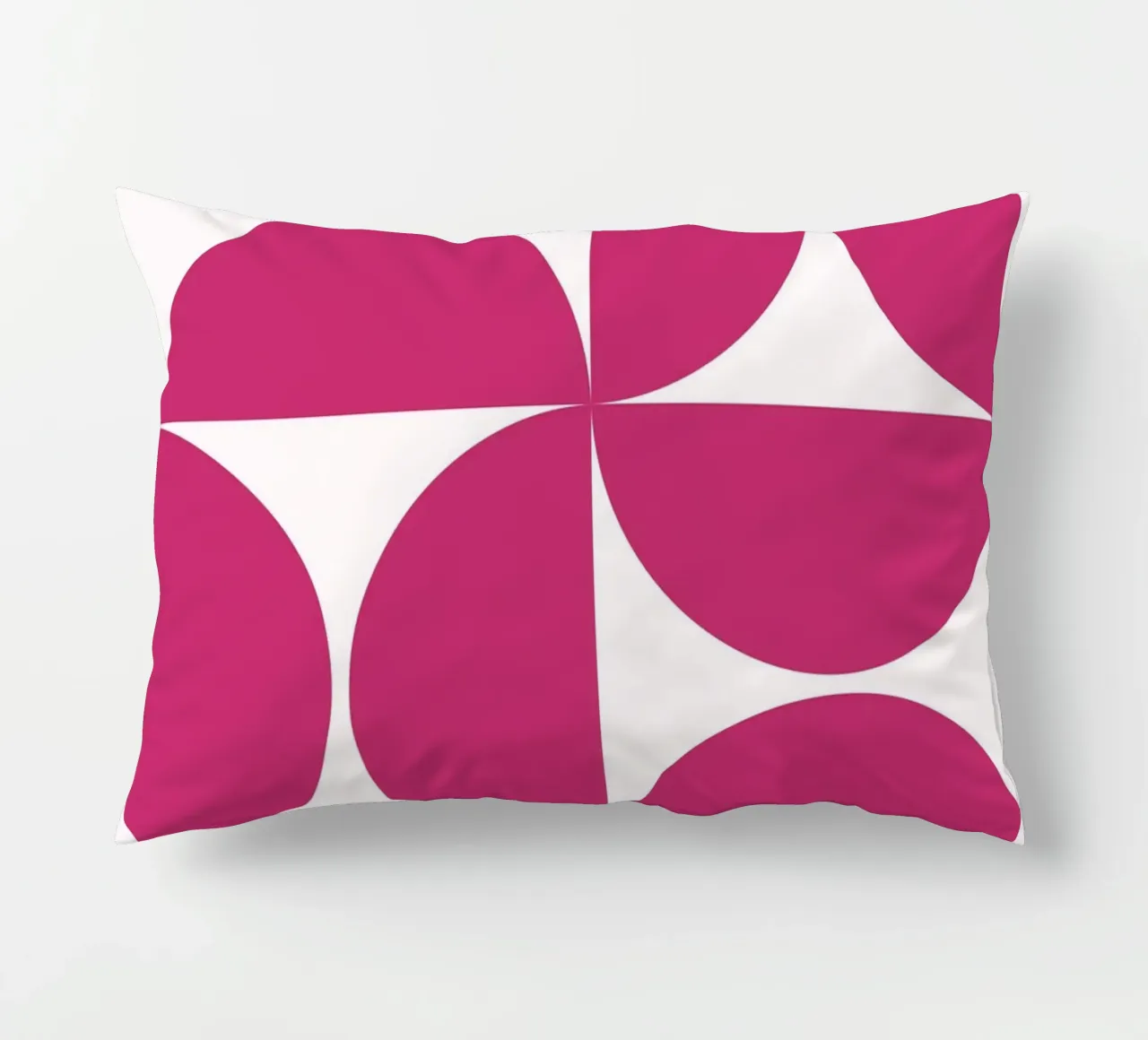 Fuchsia Mid-Century Modern : Abstract Geometric, Trendy Wall coussin de NorwesClub