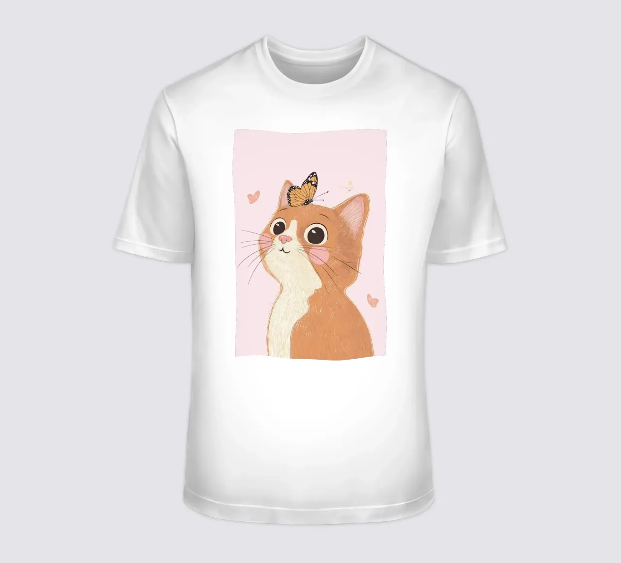 Cat Print, Boho Print, Whimsical Poster t-shirt by Little Lola