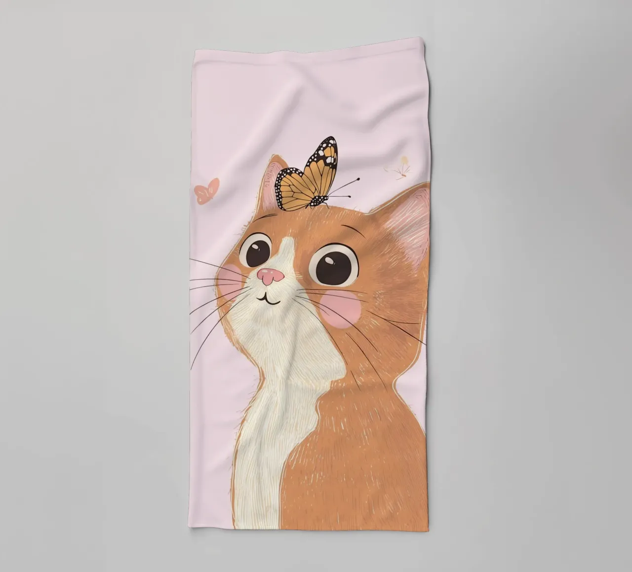 Cat Print, Boho Print, Whimsical Poster towel by Little Lola